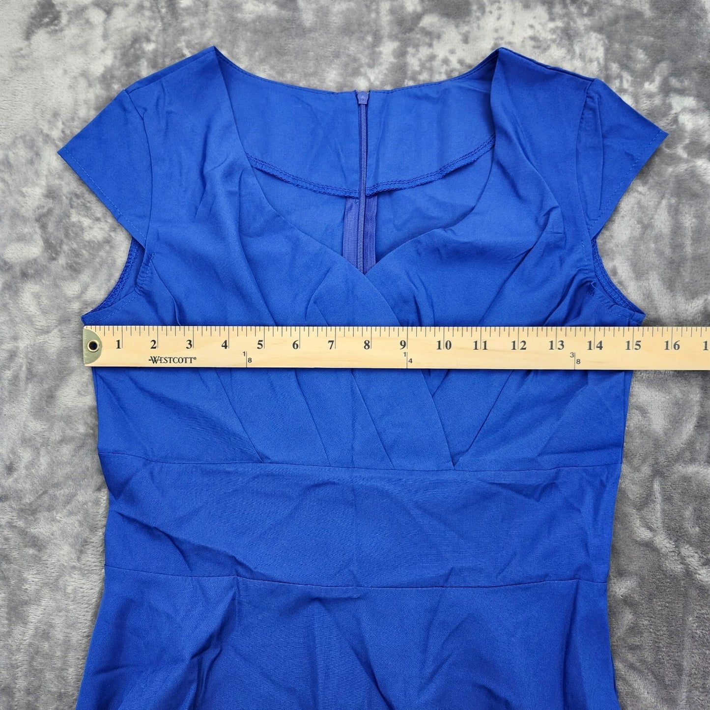 Evening Dresses Women Solid Color Sleeveless Blue M