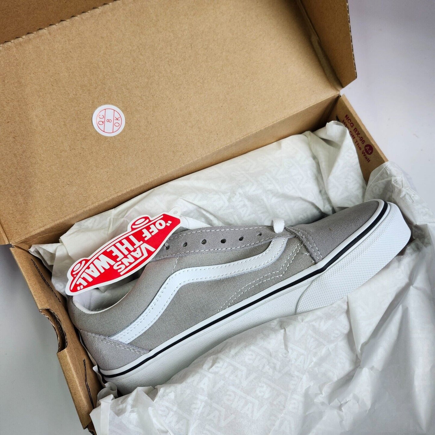 Vans Old Skool Drizzle/True White(Gray) Skate Shoe Mens Size 4.5 Wms 6