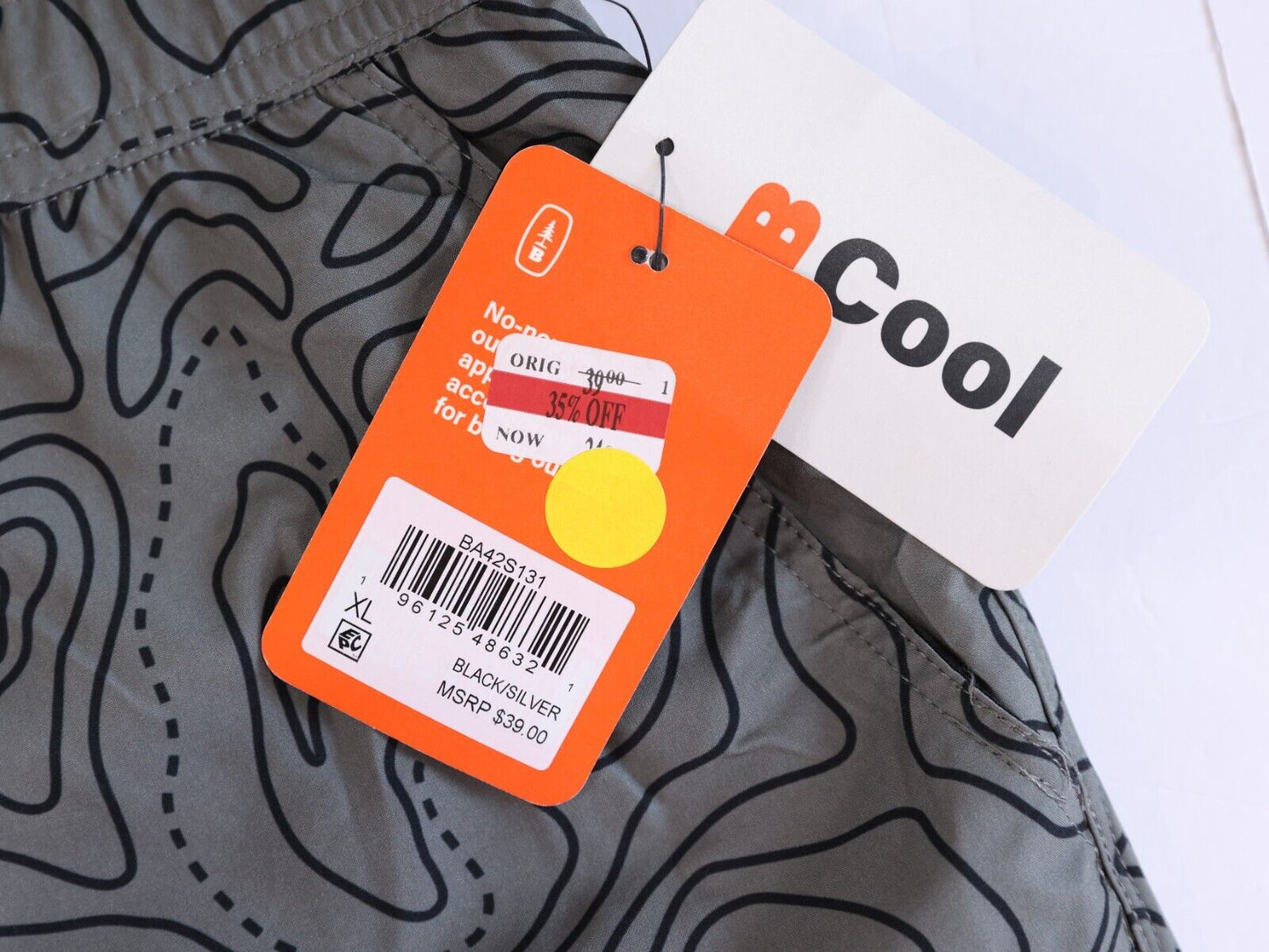 Bass Outdoor B Cool BLK/Silver Shorts Men's Size XL