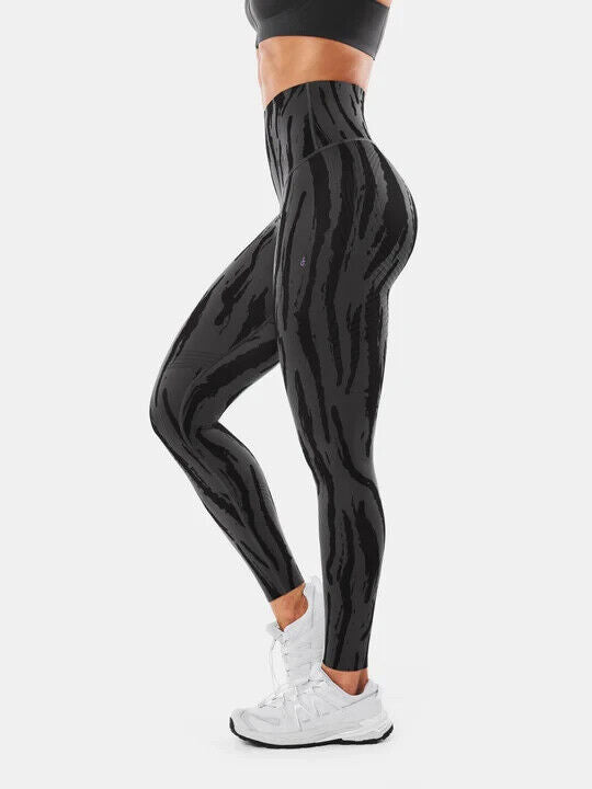 Fanka Body Sculpt Leggings (Reversible Wear) Small Oud Wood Print