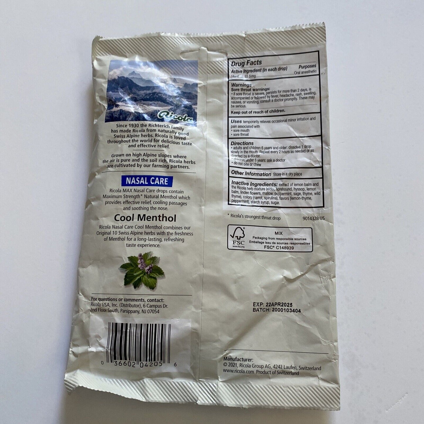 Max Cool Menthol Nasal Care Large Bag | Cough Suppressant Drops | Dual Action...