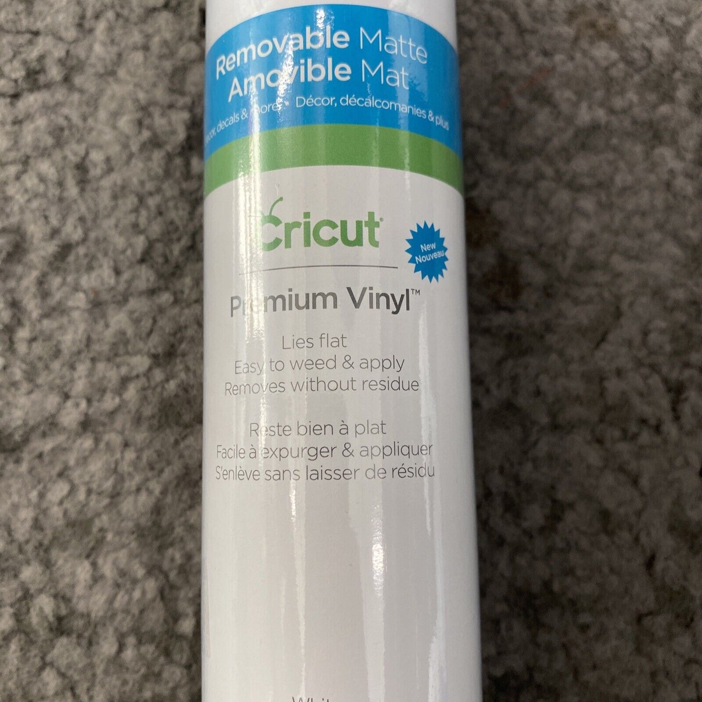Cricut 4' Premium Vinyl Removable Matte - White