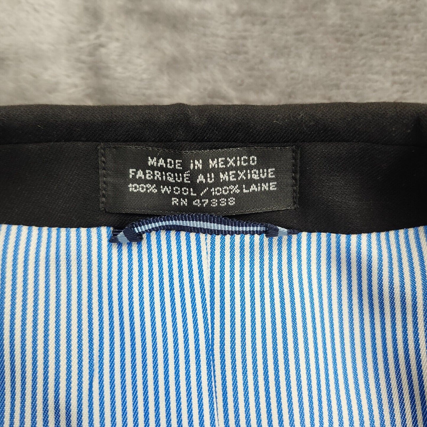 NWoT Tommy Hilfiger 100% Wool Mens Suit Jacket 42 Short Black Notch Lapel