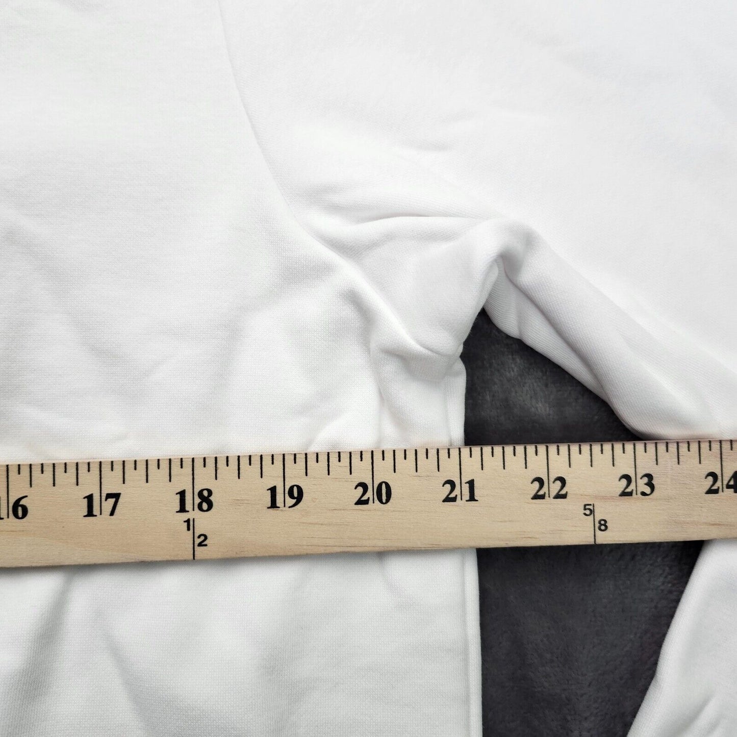 TACVASEN Women's White Fleece Crewneck Pullover Sweatshirt Large