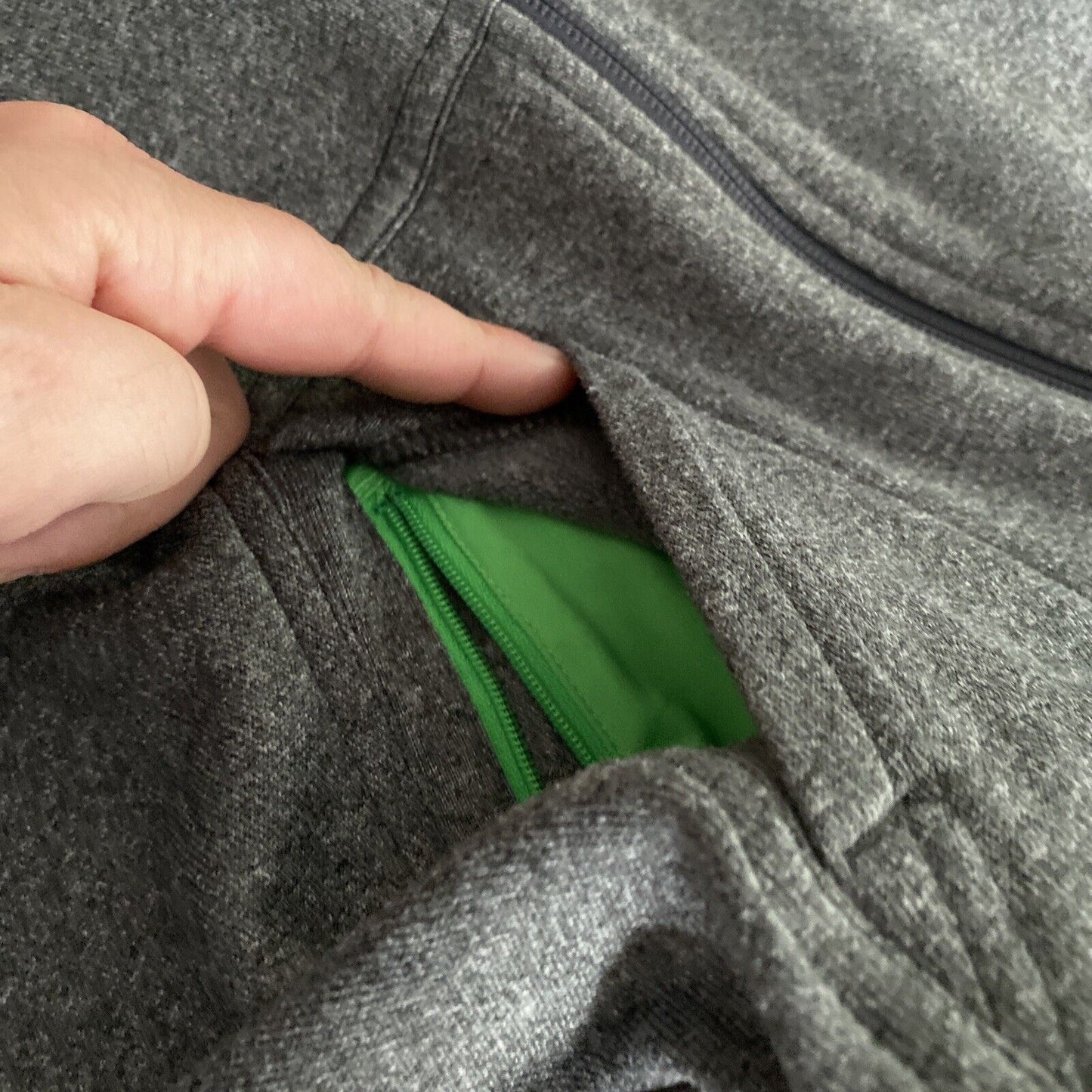 VTG Adidas Mens Zip Up Track Jacket Gray And Green Size Small