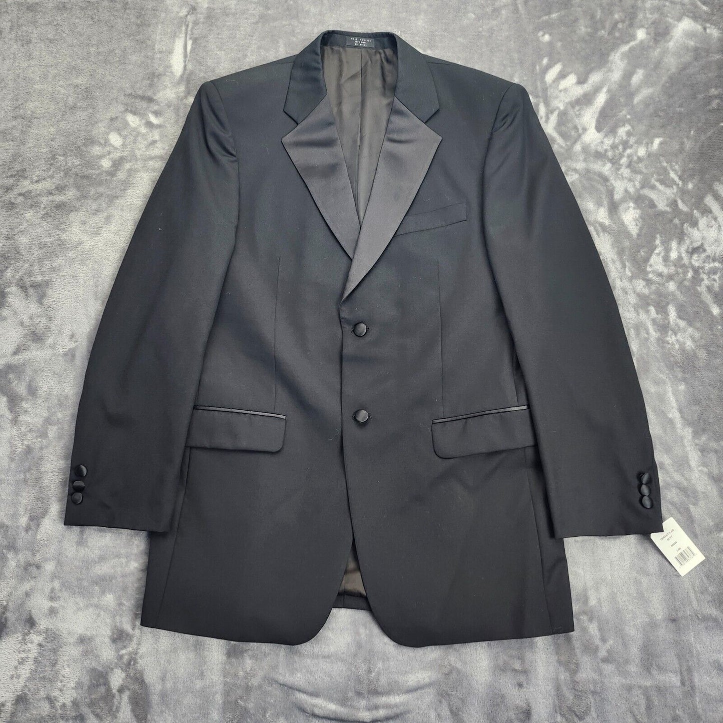 100% Wool Men's Tuxedo Set Jacket Size 40 Long, Pants 34