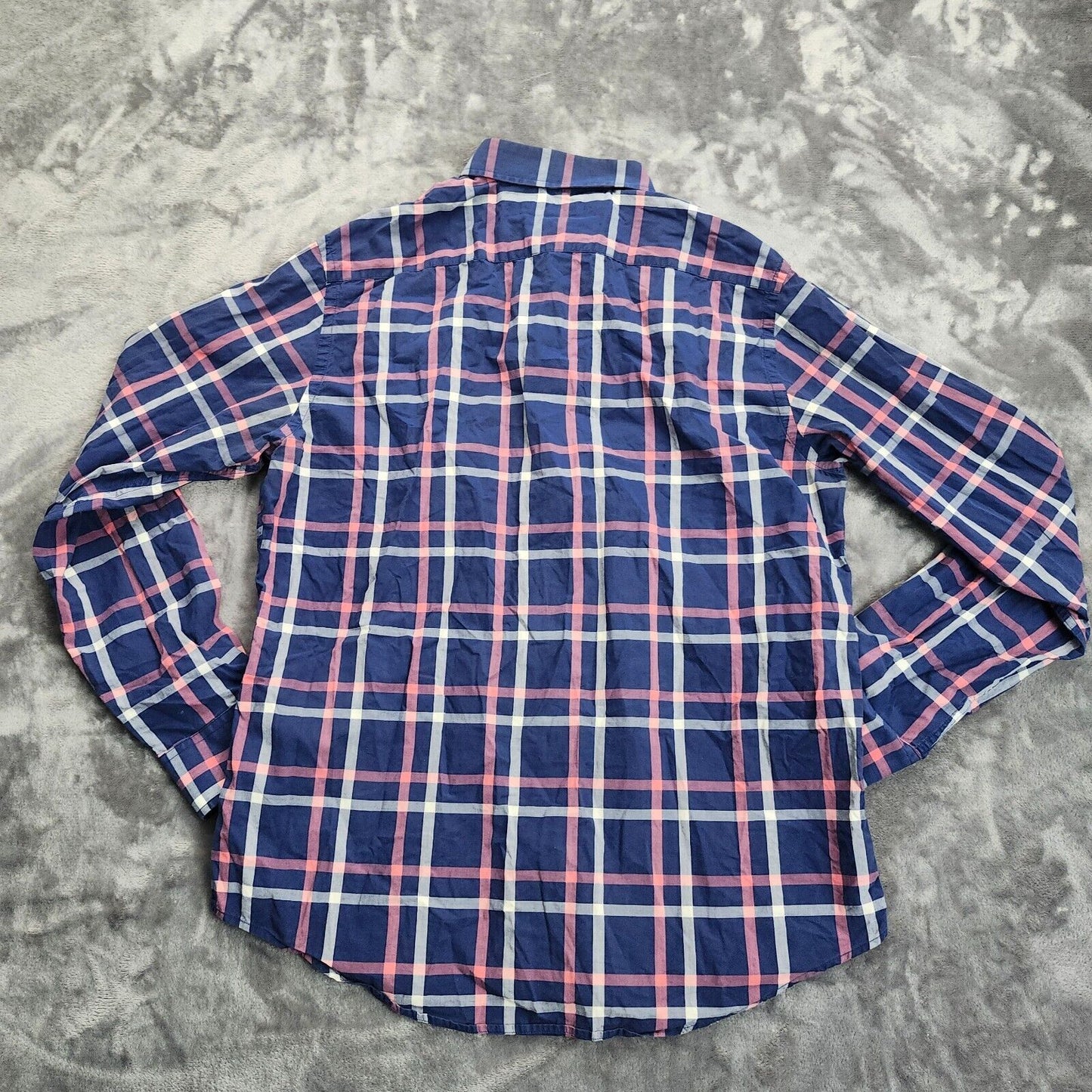 BANANA REPUBLIC SOFT WASH SLIM FIT Button Down Shirt Mens Plaid Medium