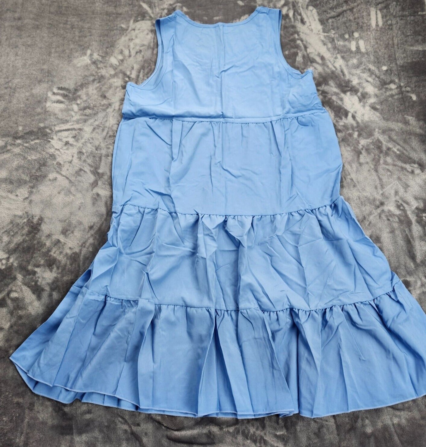 Women's Sleeveless Party Beach Dress, Fashion Holiday Summer Dress Blue XL