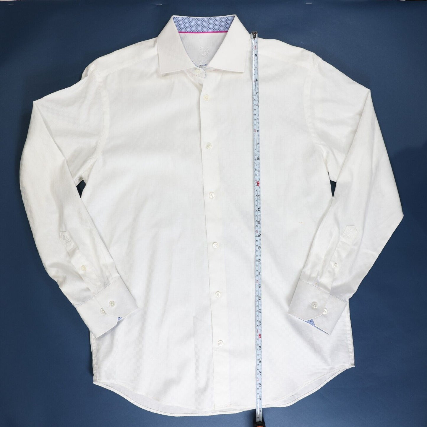 Bugati Uomo White Mens Shirt Pattern 15.5 32/33