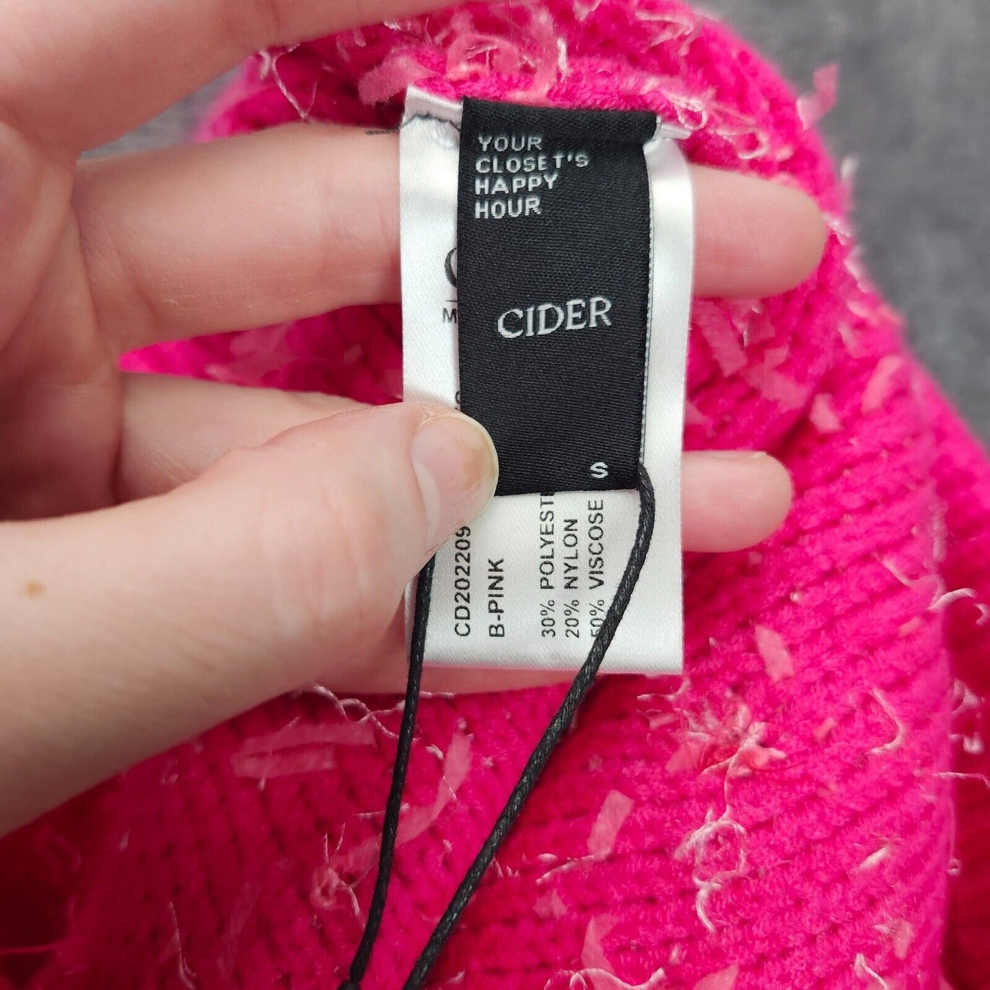 NWT Cider Pink Fuzzy Stretch Pencil Bodycon Skirt Size Womans Medium
