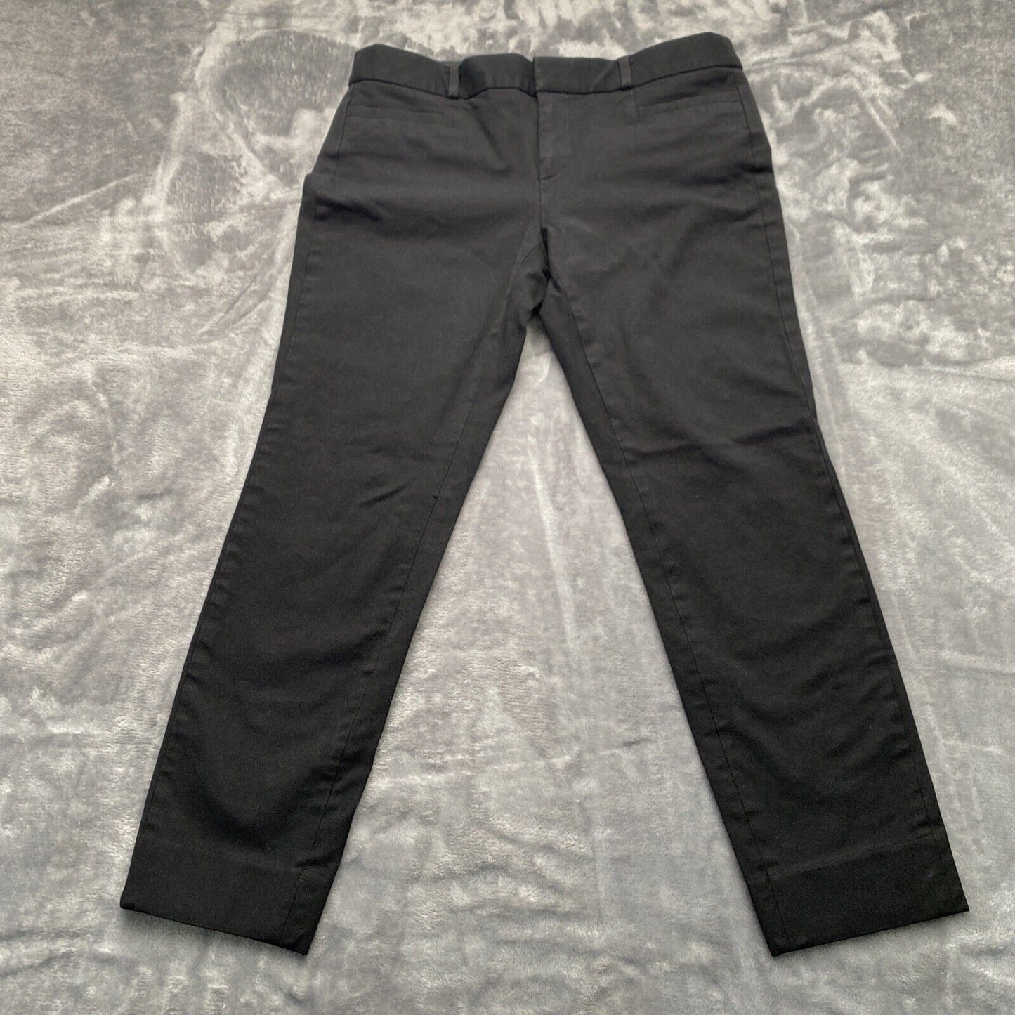 Banana Republic Pants Womens 2 Black Sloan Fit Cropped Tapered Career Casual