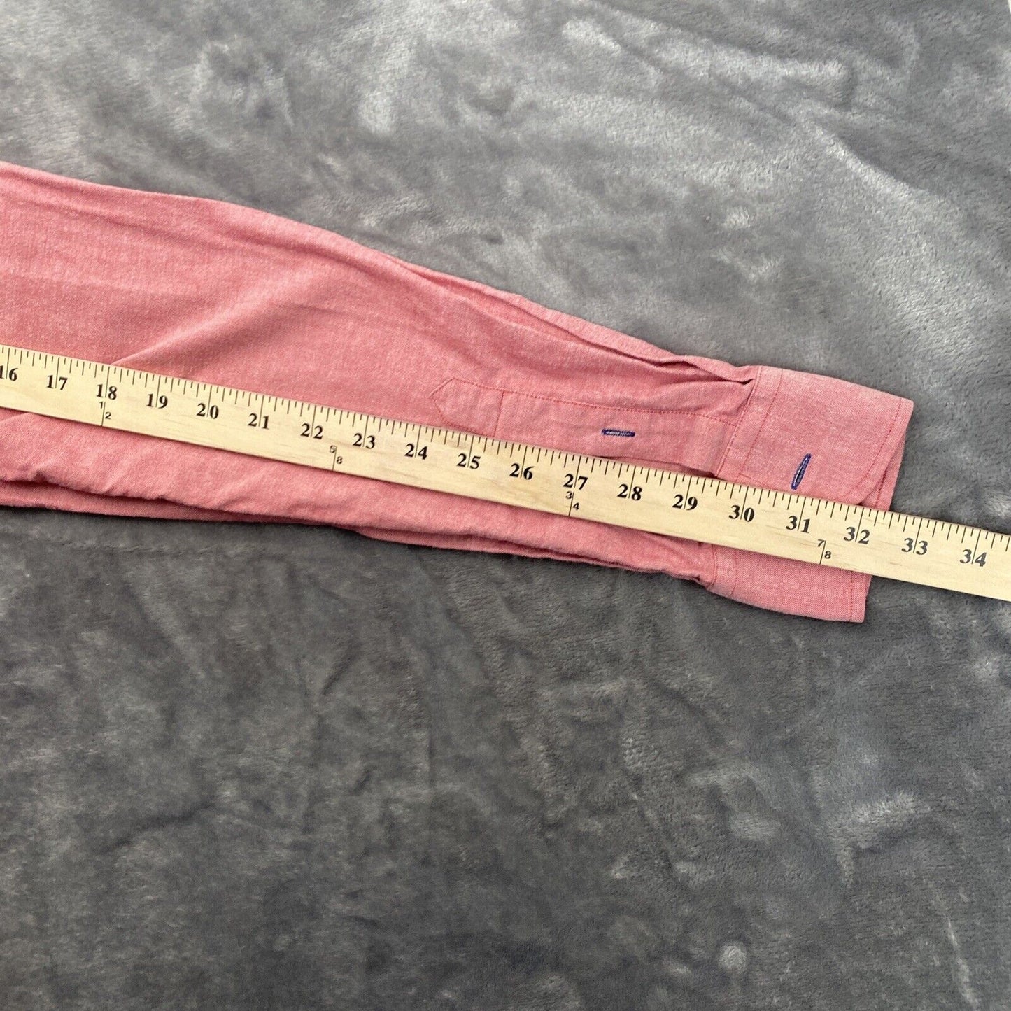 Mens Untuckit 100% Cotton Long Sleeve Casual Shirt Red Mens Size Medium