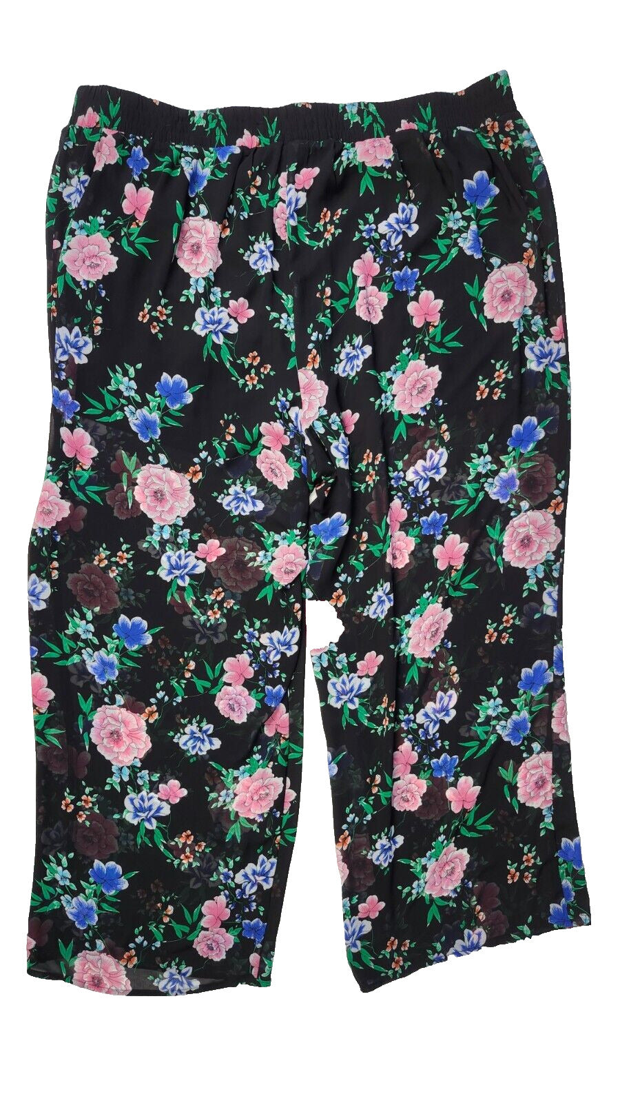NWT Torrid Floral Black Flowy Sheer Pants with Built in Shorts Size 3X