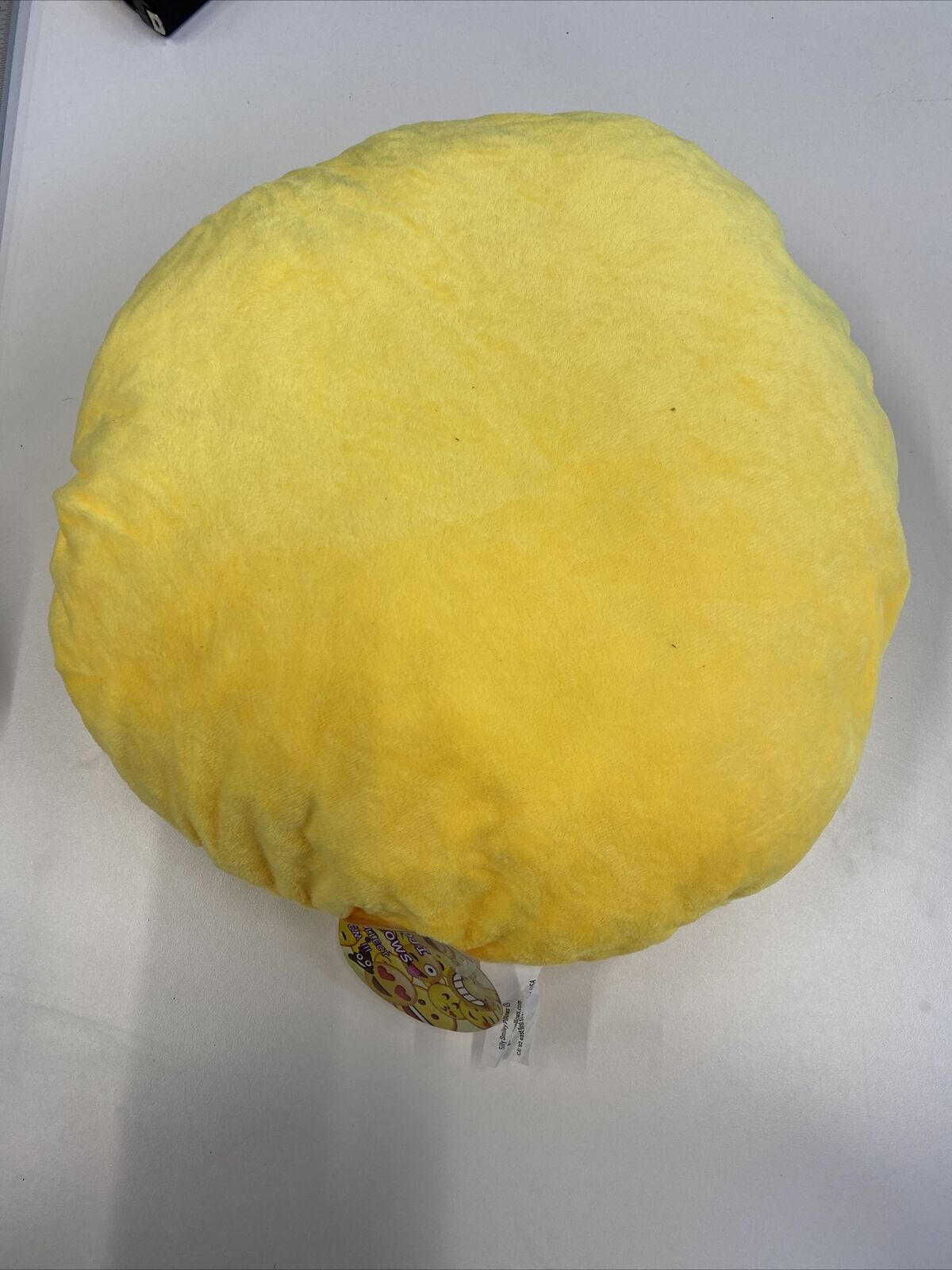 Big Yellow 12” Cheesy Smile Teeth Embarassed Emoji Pillow Pillow Expressions