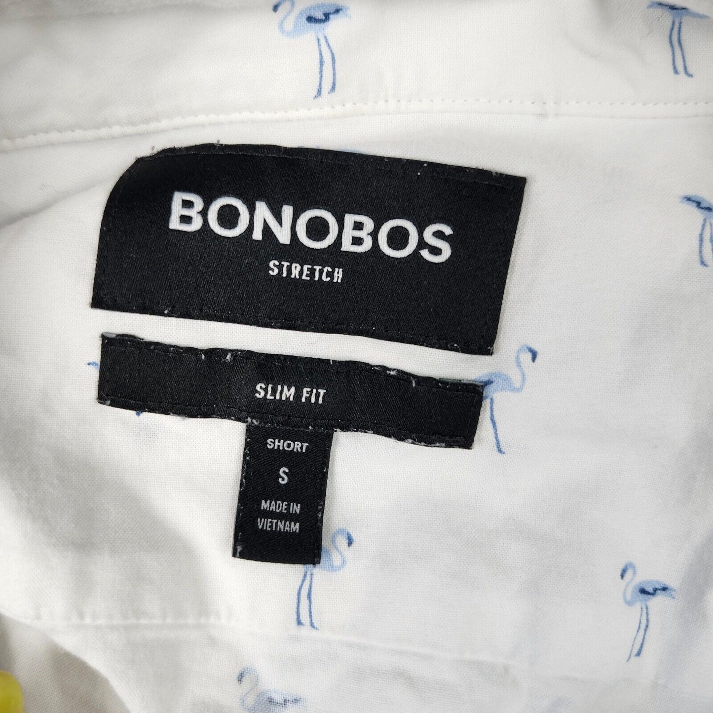 Bonobos Stretch Slim Fit Short Button Down Shirt Mens Small S