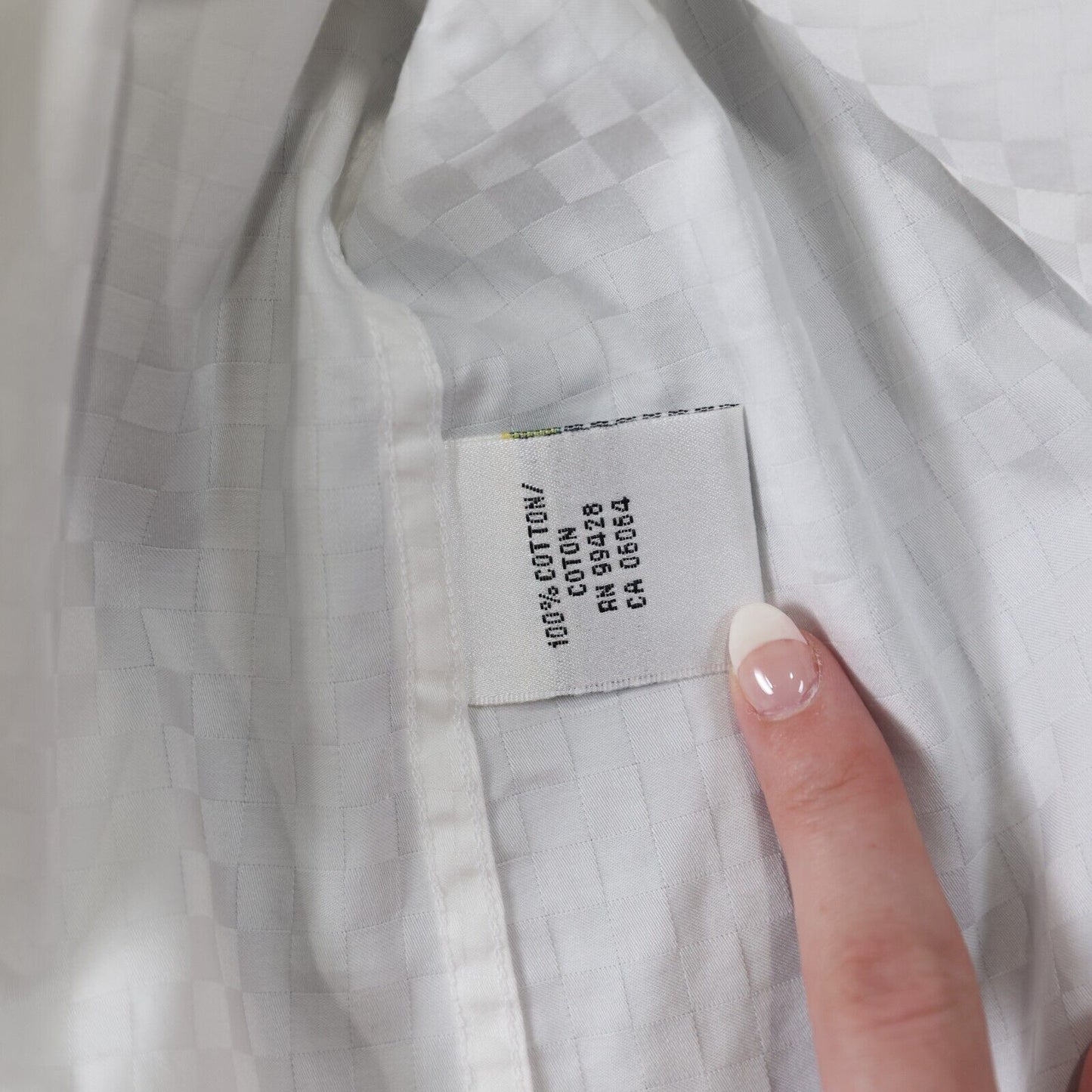 Bugati Uomo White Mens Shirt Pattern 15.5 32/33