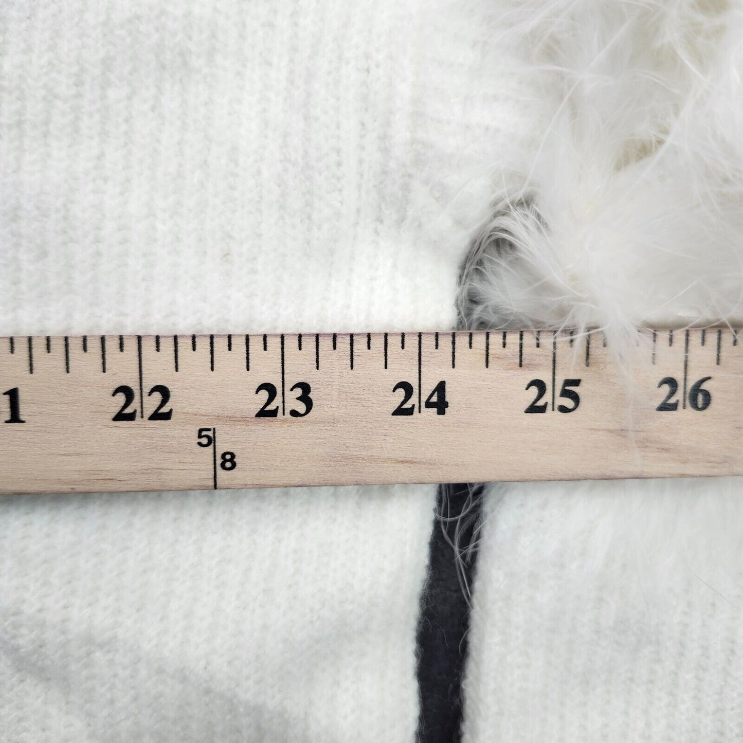 New York & Company Long Feather Sleeve Turtleneck Sweater Medium