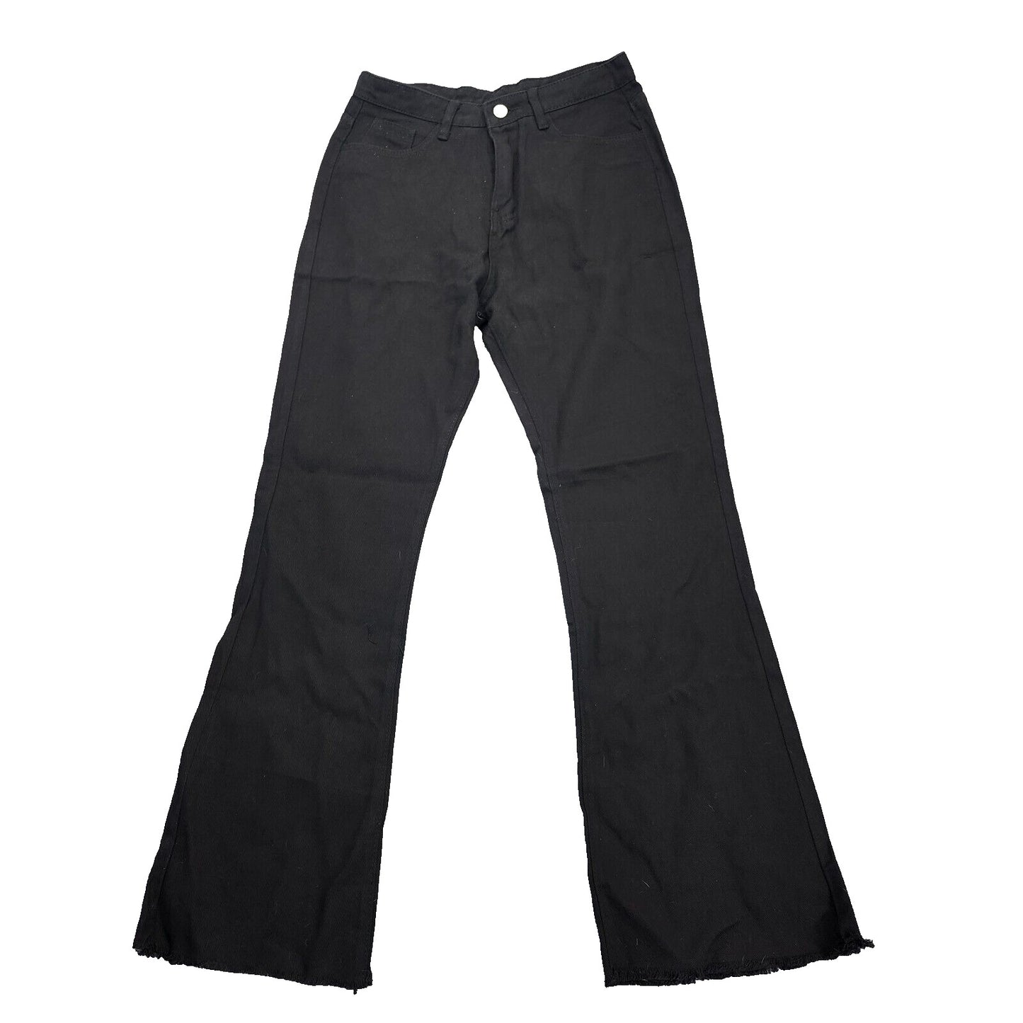 Womens Black Jeans Solid Flare Pants Size Medium