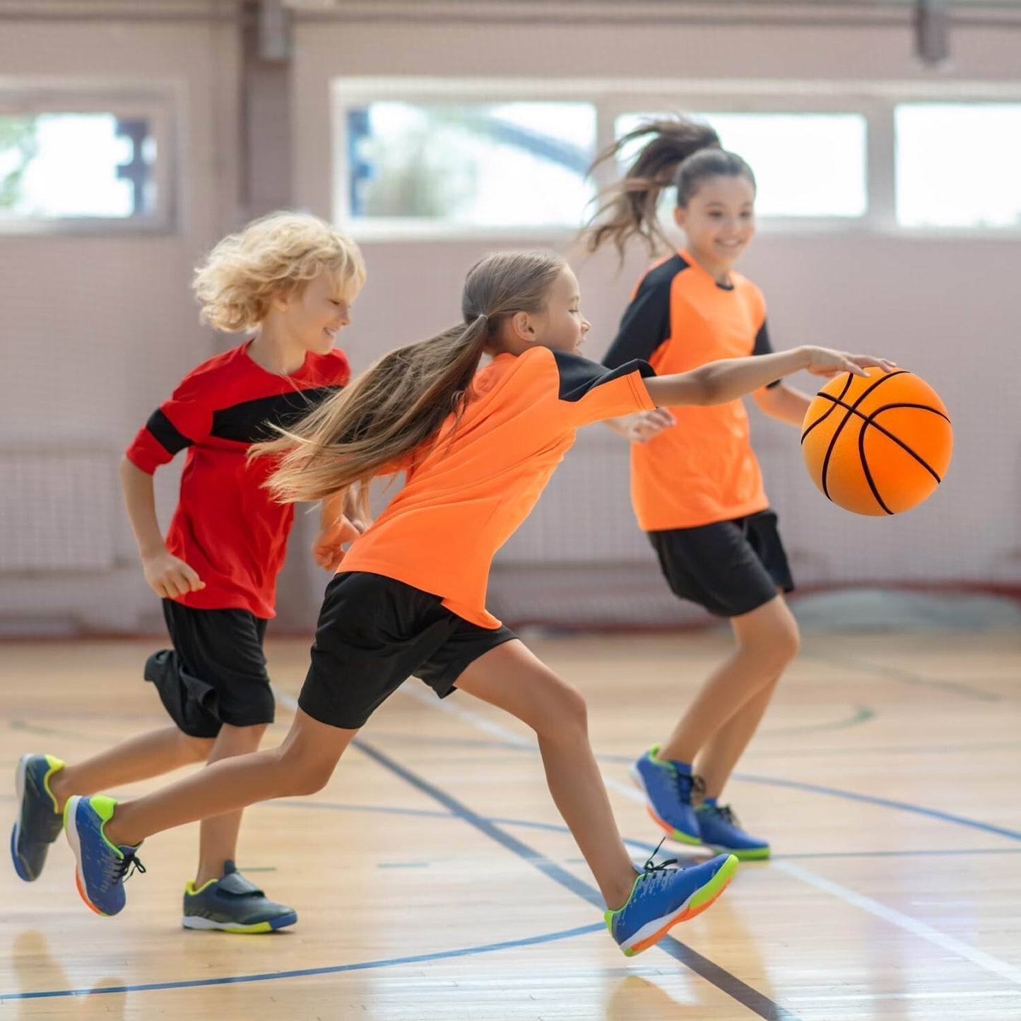 Silent Basketball Handle Airless Silent Foam Basketball No.7-9.4 inch