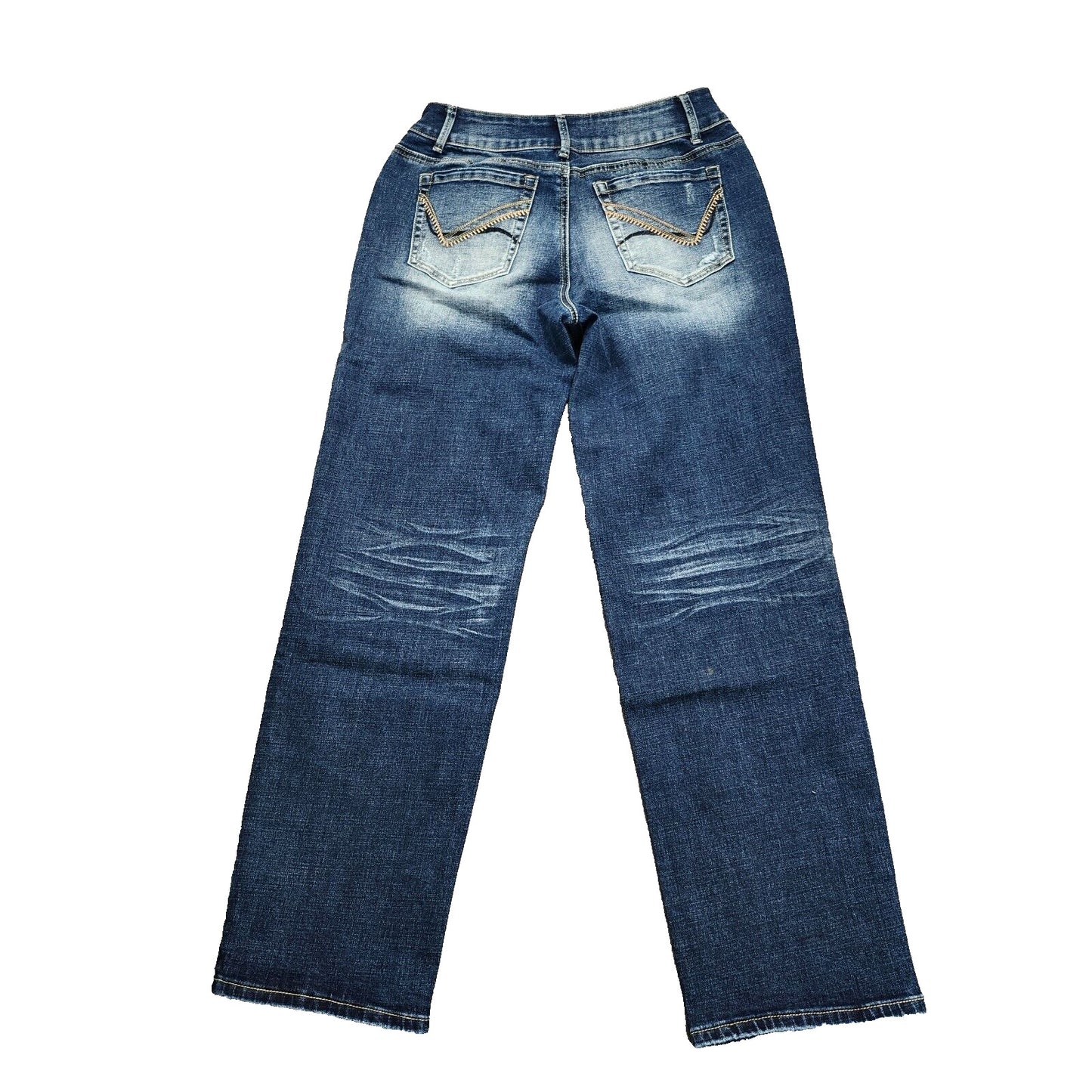 Flamingals Women's Straight Leg Faded Blue Jeans Size Small
