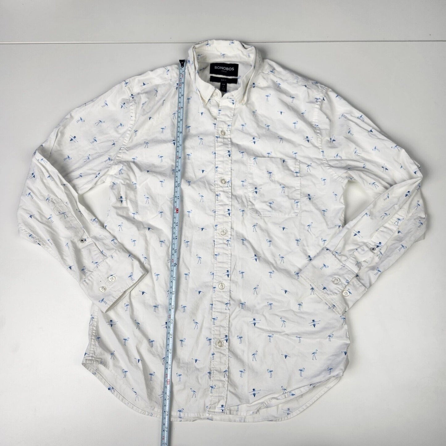 Bonobos Stretch Slim Fit Short Button Down Shirt Mens Small S