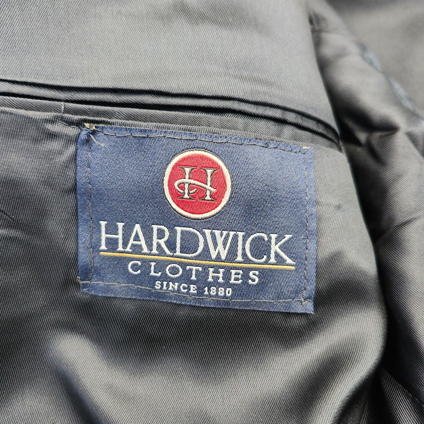 NWT Hardwick Clothes Men's Suit Jacket Black 42 Reg Peak Lapel Double Breasted