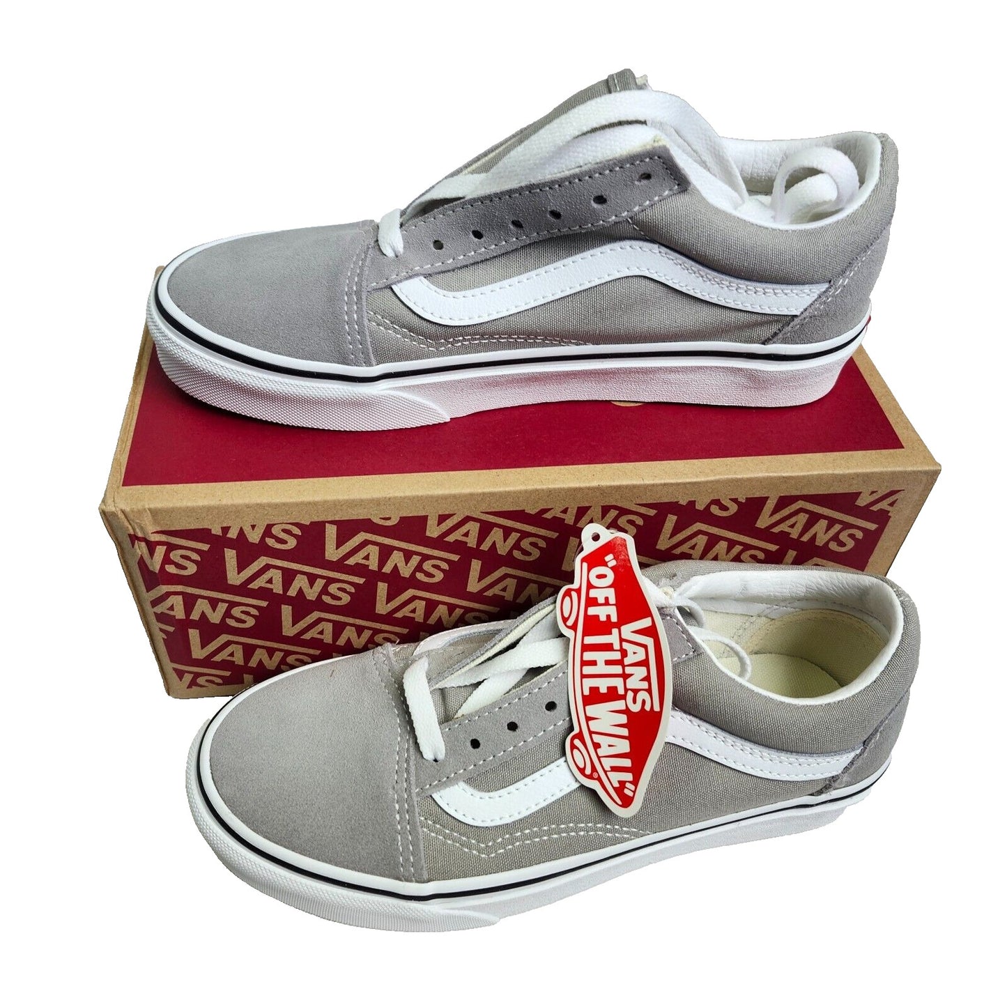 Vans Old Skool Drizzle/True White(Gray) Skate Shoe Mens Size 4.5 Wms 6