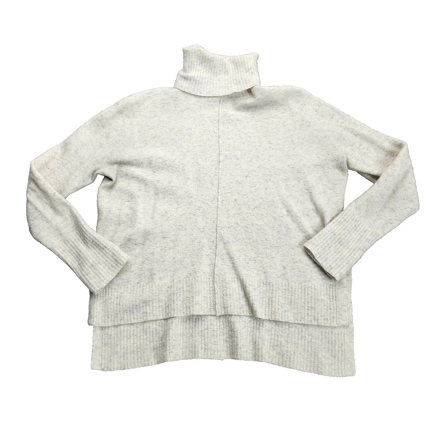 Athleta White Transit Merino Wool Stretchy Business Casual Turtleneck Sweater M
