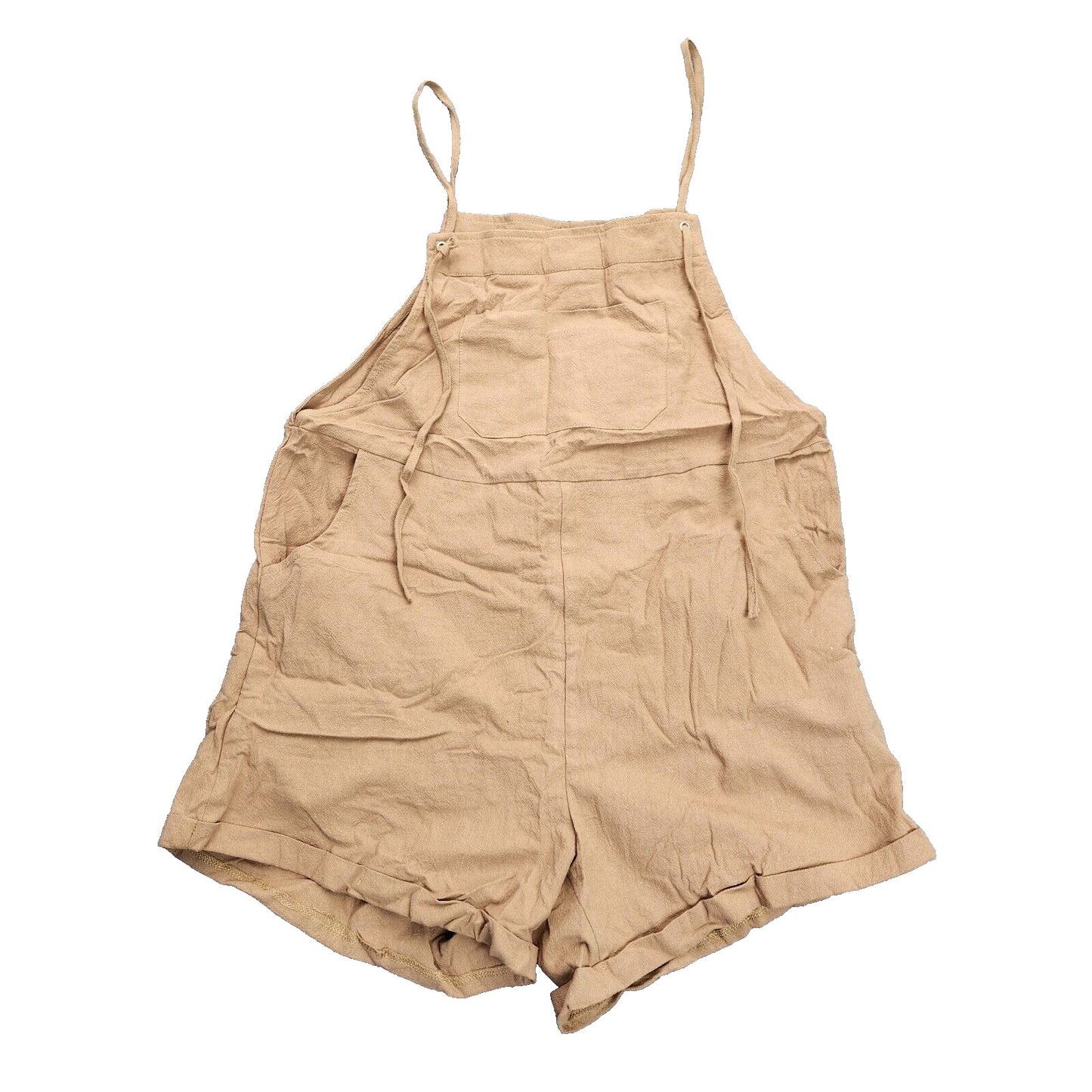 CUPSHE Women's Cami Strap Sleeveless Overall Front Pocket Romper Small