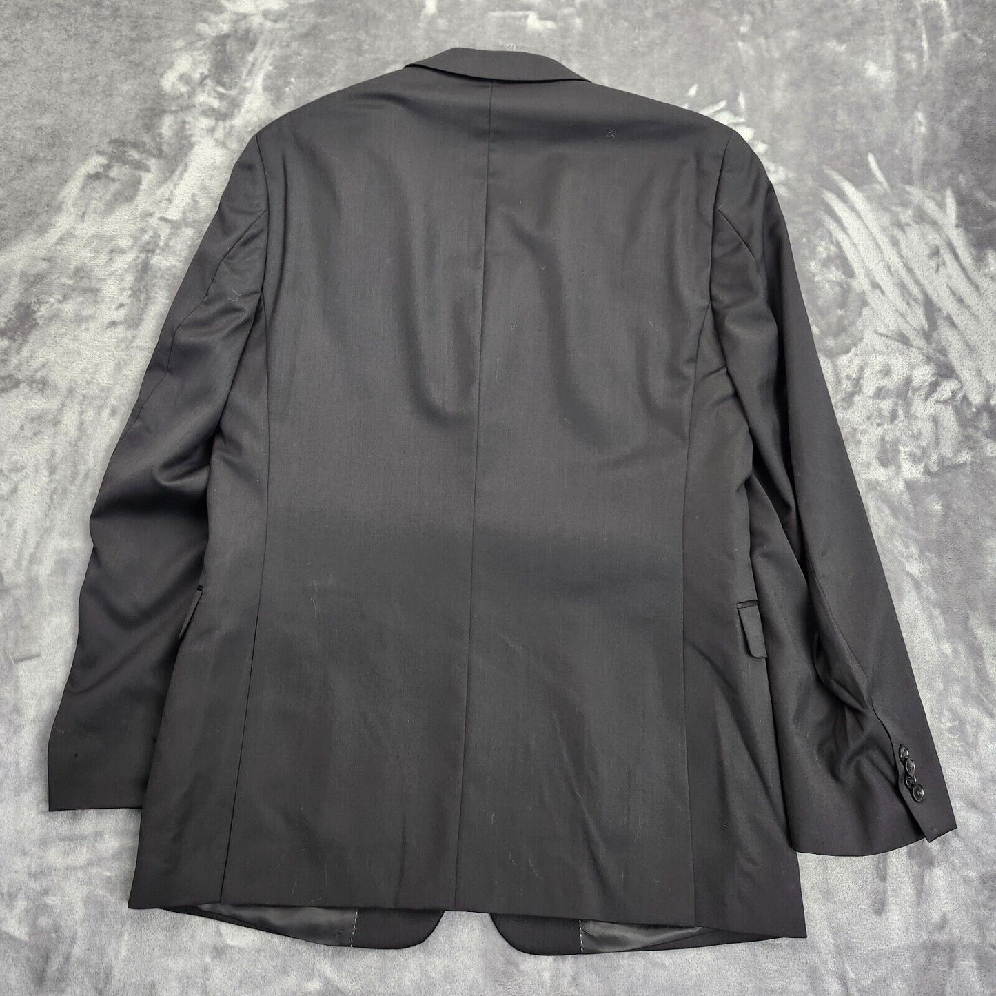Tommy Hilfiger Black Suit Set 100% Wool Jacket 41 L Pants 32
