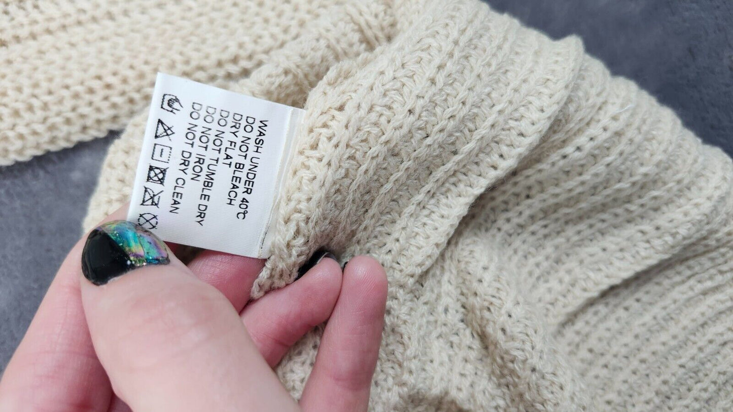 Womens Waist Knit Sweater Tops Casual Long Sleeve Notch Neck Small