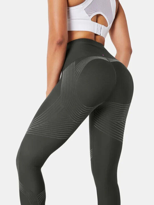 Fanka Body Sculpt Leggings (Reversible Wear with side Pocket) Dark Gray MED