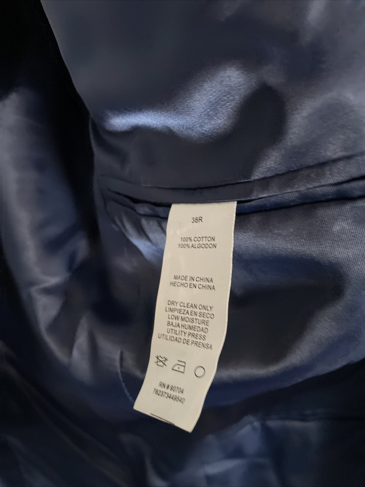 Perry Ellis Portfolio Blazer Sports Coat Jacket Slim Fit Suit Blue Men’s SZ 38R