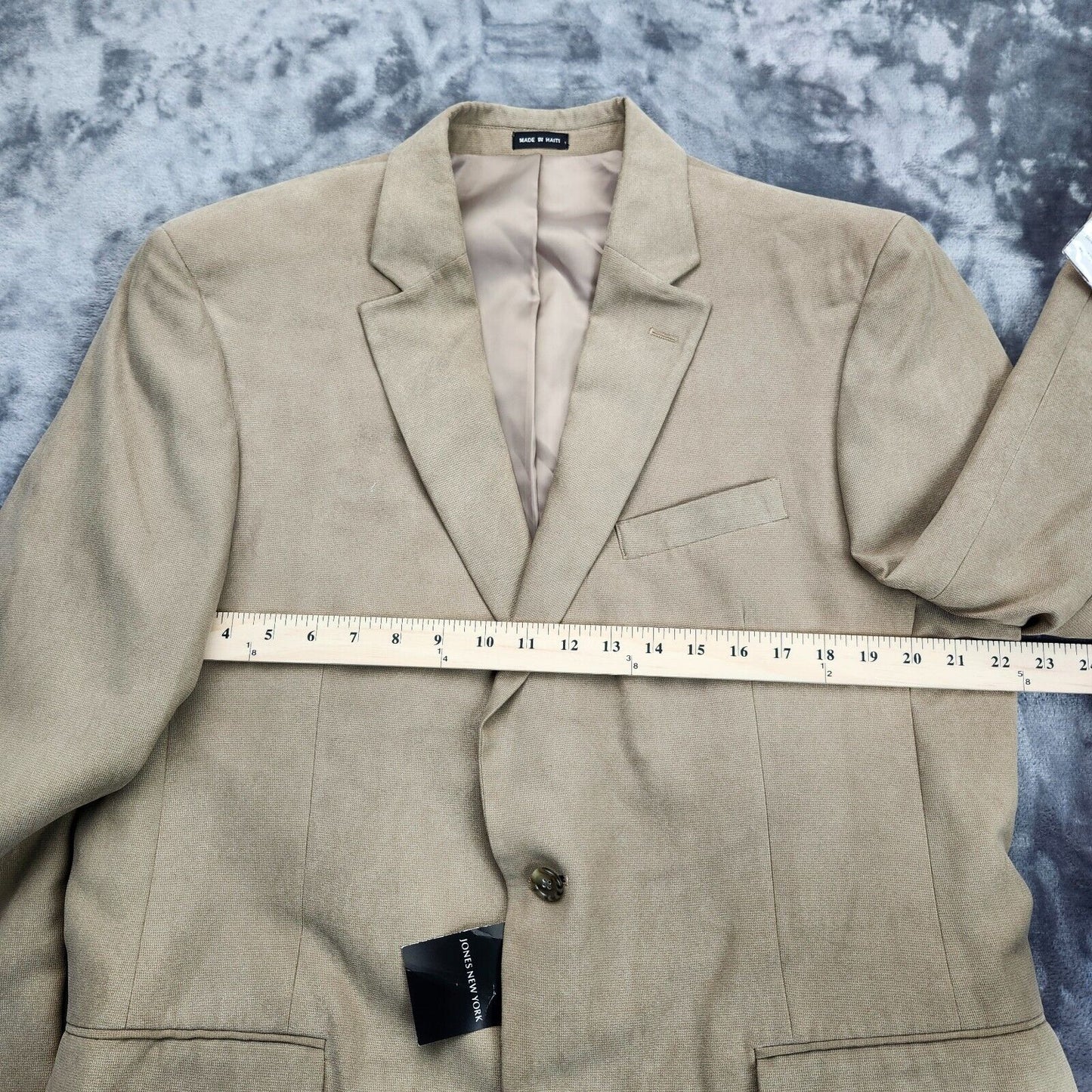 NWT Jones New York Men's 44 Long Sport Coat Blazer Corey Tan Notch Lapel