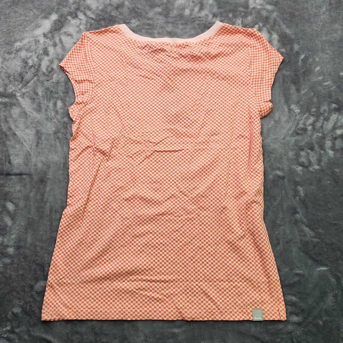Bench Urban Wear Womens Athletic Cap Sleeve T-Shirt Size SM orange print
