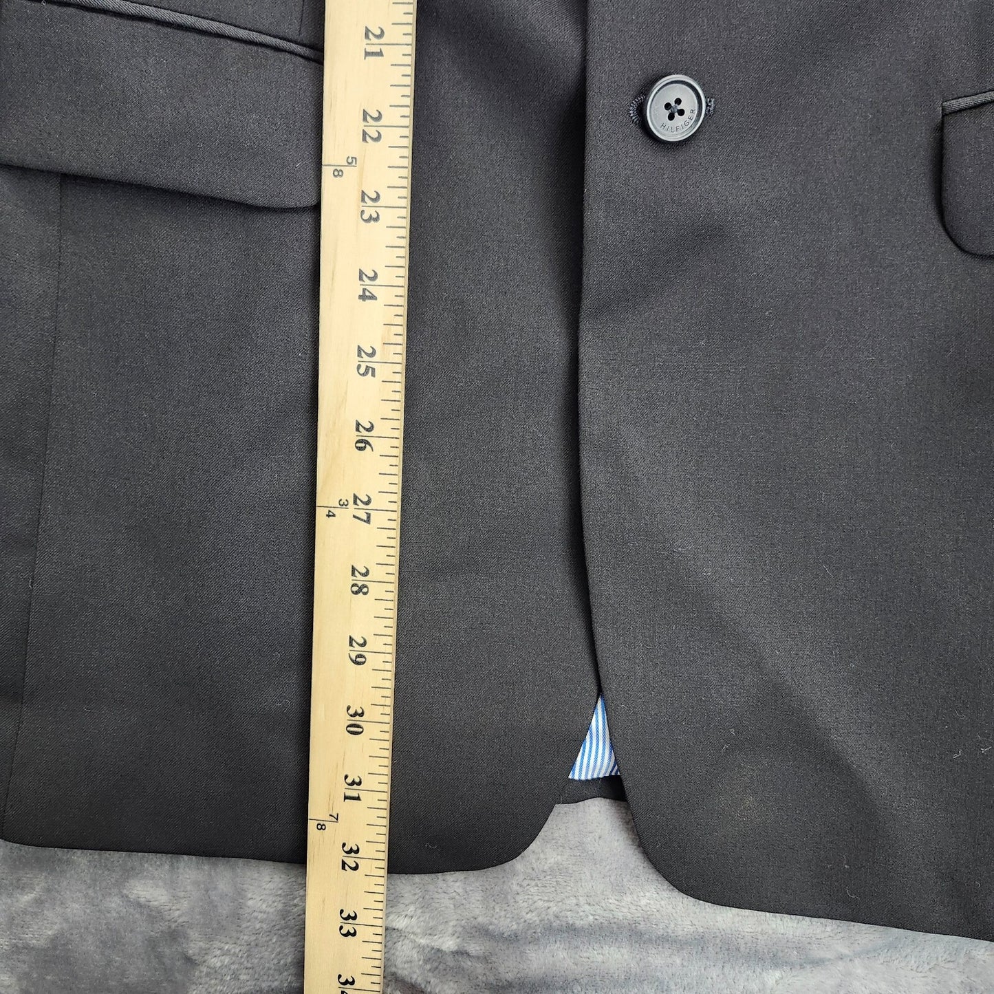 Tommy Hilfiger 100% Wool Mens Suit Jacket Two Button Single Breasted 38L