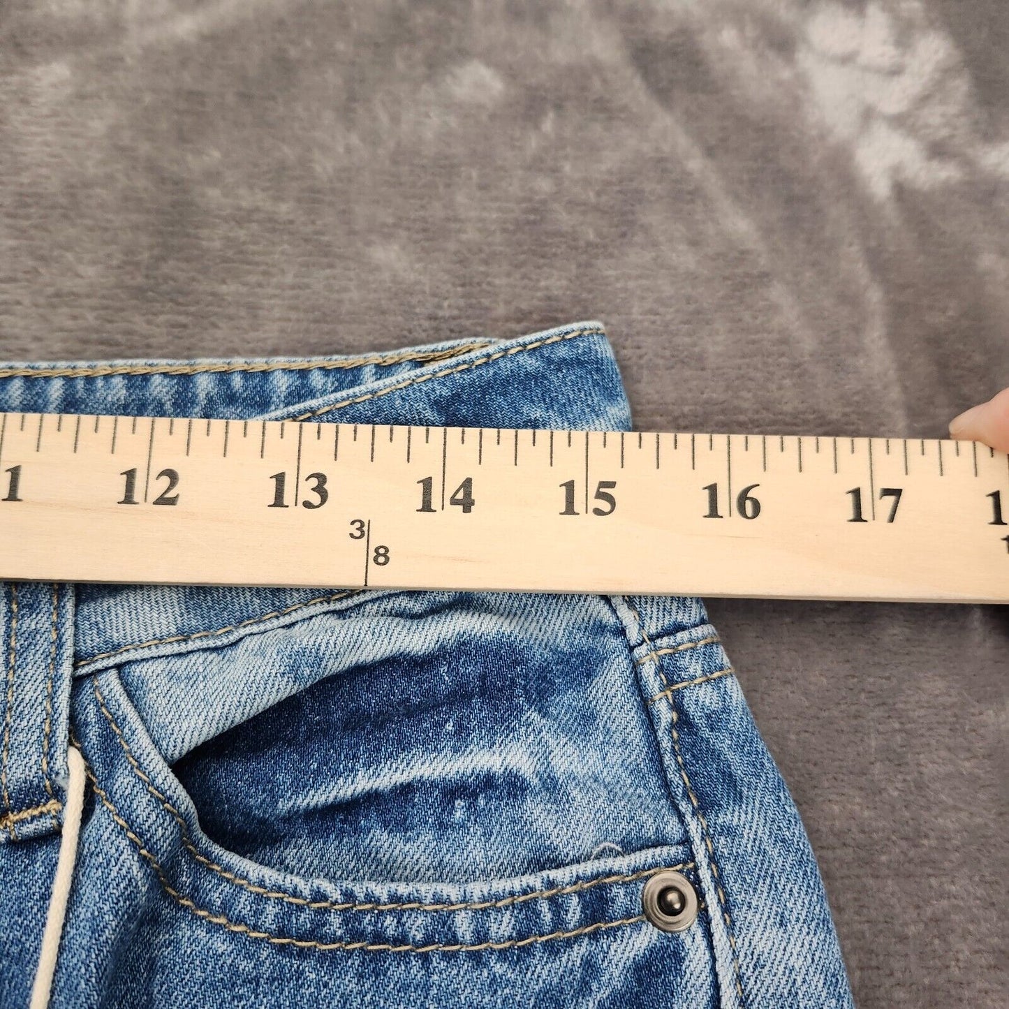 Flamingals Women's High Waist Straight Ripped Blue Jeans Size Medium