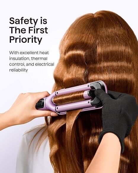 Wavytalk Hair Waver 3 Barrel Deep Hair Crimper Purple