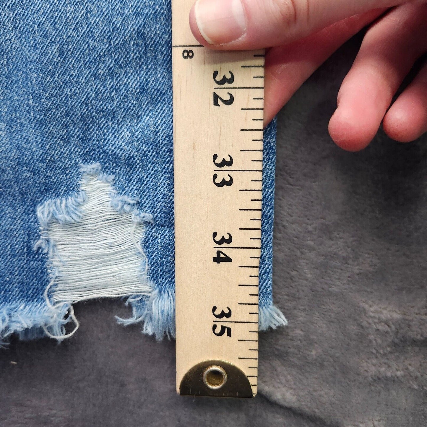 Flamingals Women's High Waist Straight Ripped Blue Jeans Size Medium