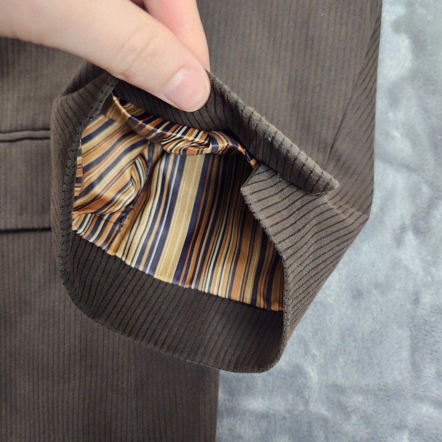 NWoT JNY Jones New York Men's 52 Long Sport Coat Blazer Dark Brown Notch Lapel