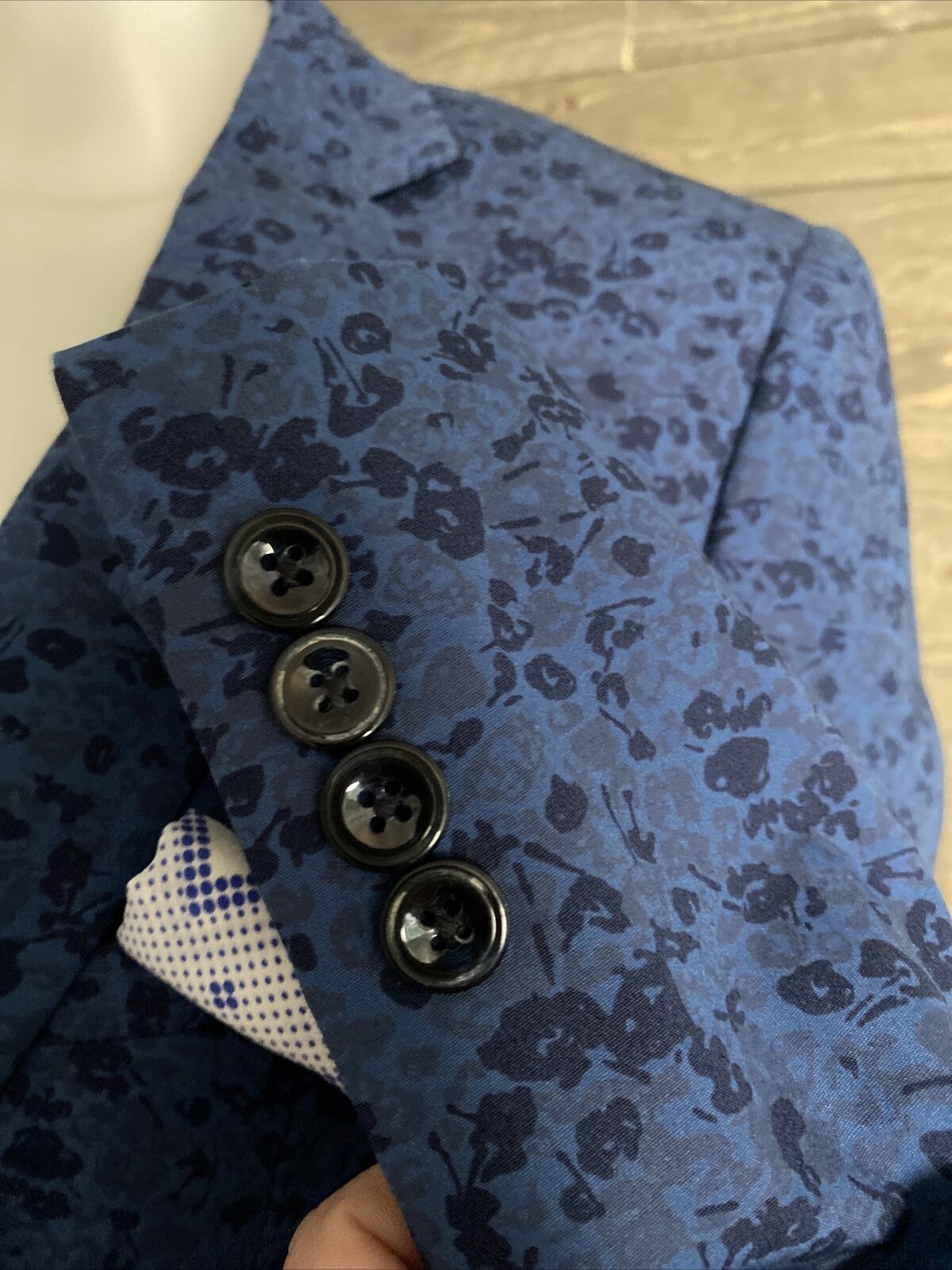 Perry Ellis Portfolio Blazer Sports Coat Jacket Slim Fit Suit Blue Men’s SZ 38R