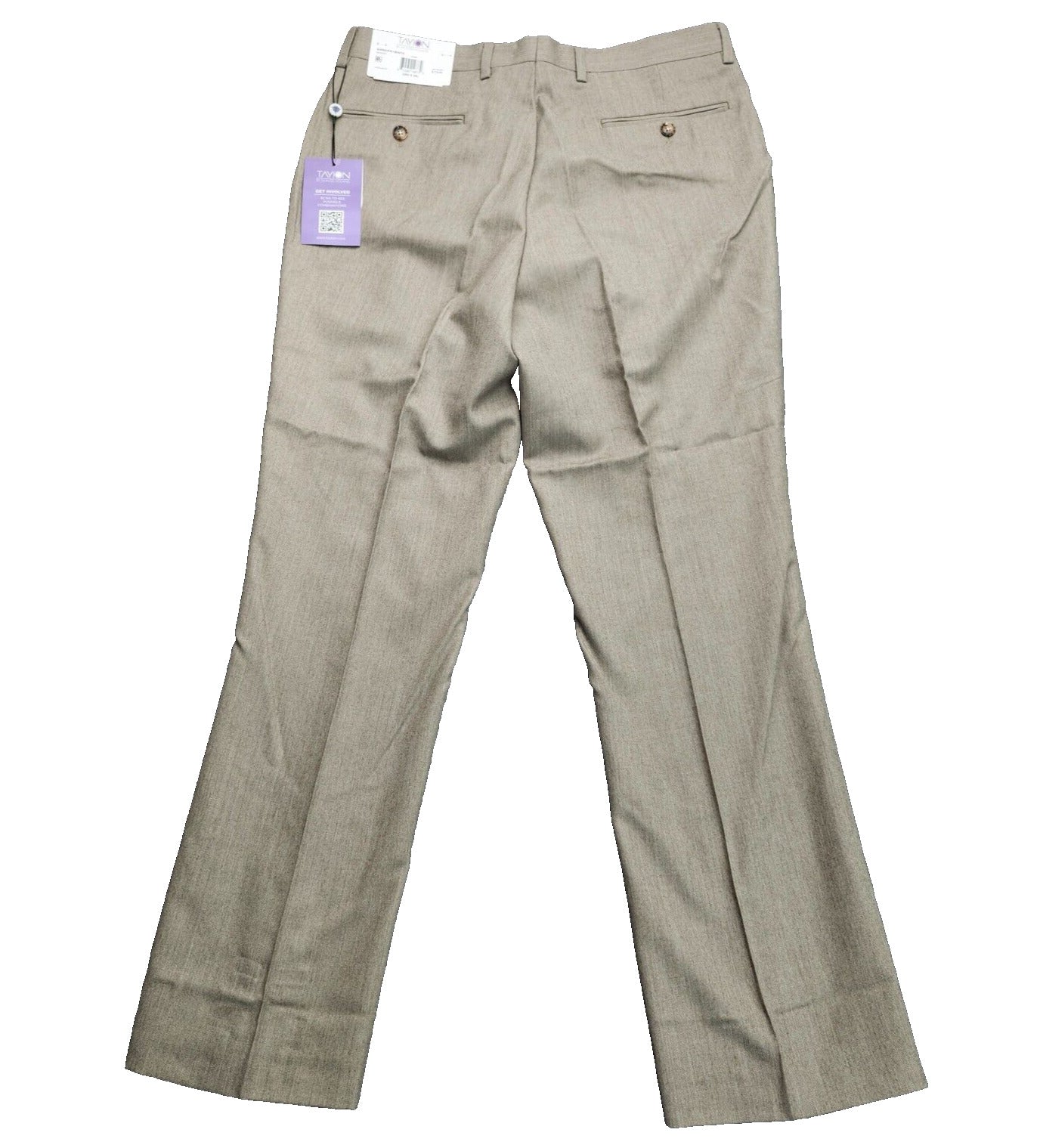 Tayion By Montee Holland Mens Classic-Fit Wool-Blend Dress Pants 34W x 32L Camel