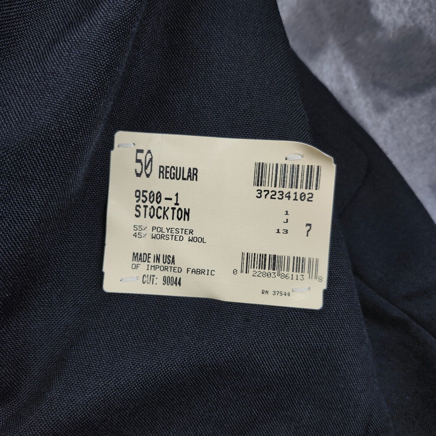 NWT Hardwick Clothes Men's Suit Jacket Black 50 Reg Peak Lapel Double Breasted