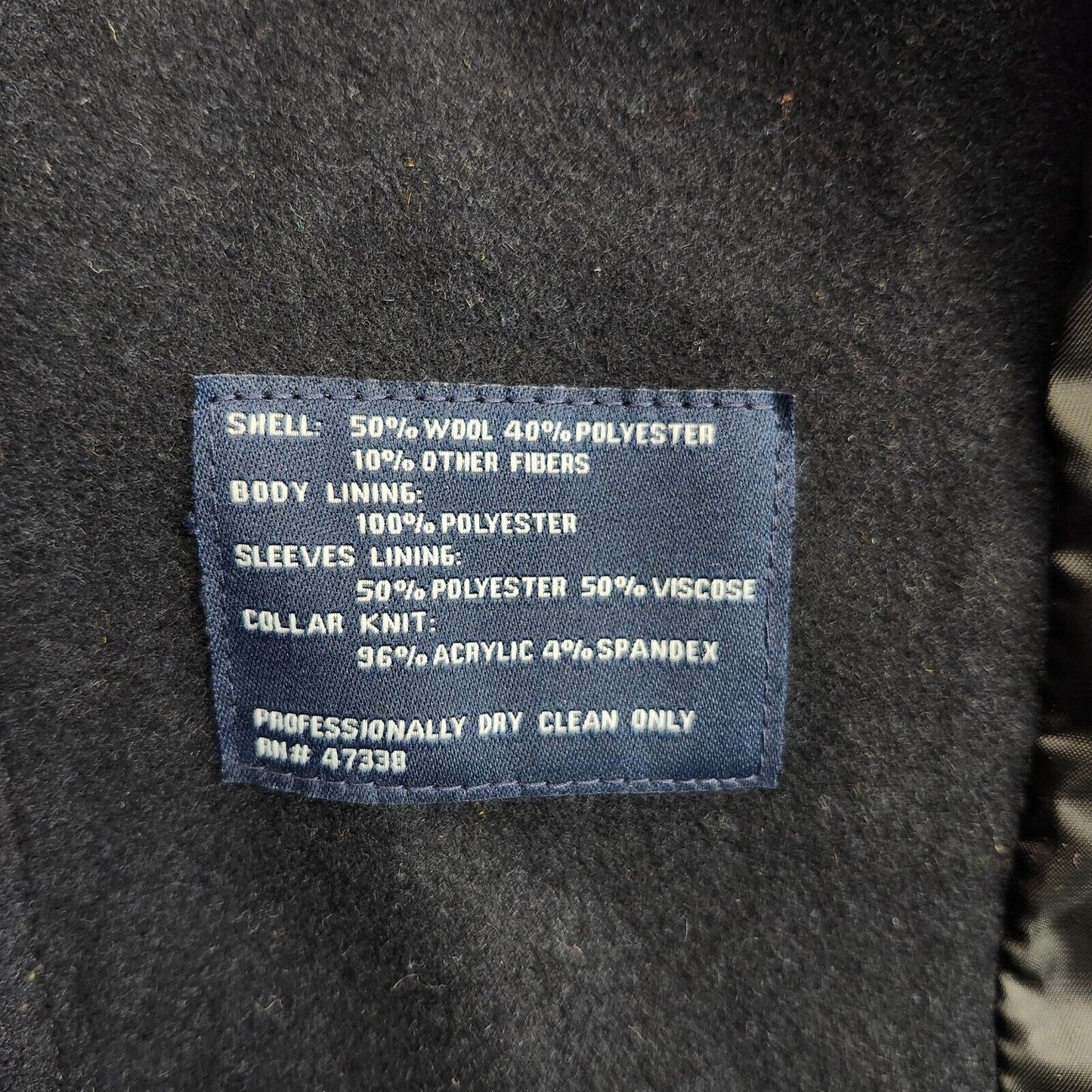 NEW Tommy Hilfiger Men's Black and Blue Trench Coat Zip up and Buttons 36 S