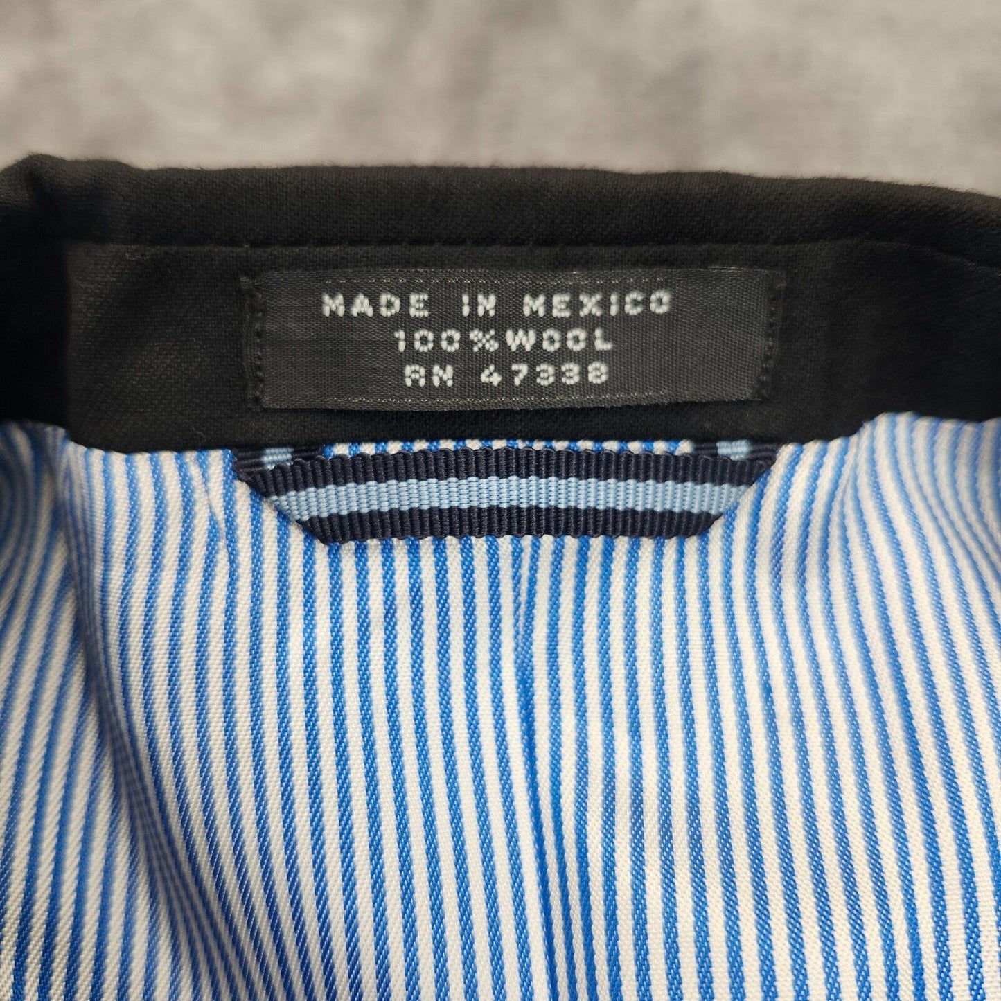 NWT Tommy Hilfiger Mens Suit Jacket 100% Wool Black Notch Lapel 38 Long