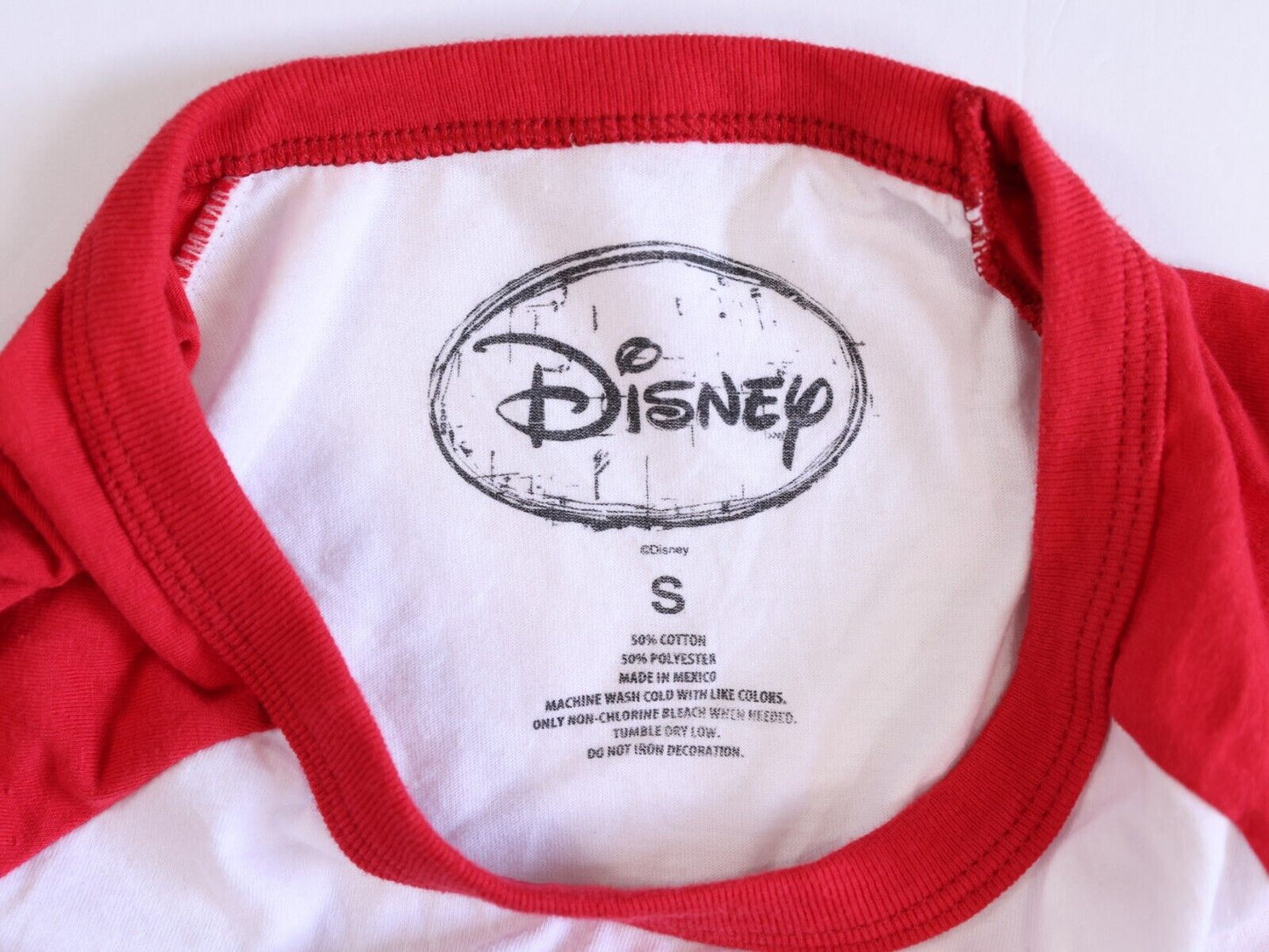 Disney Mickey Mouse Plaid Long Sleeve T Shirt for Women Size S