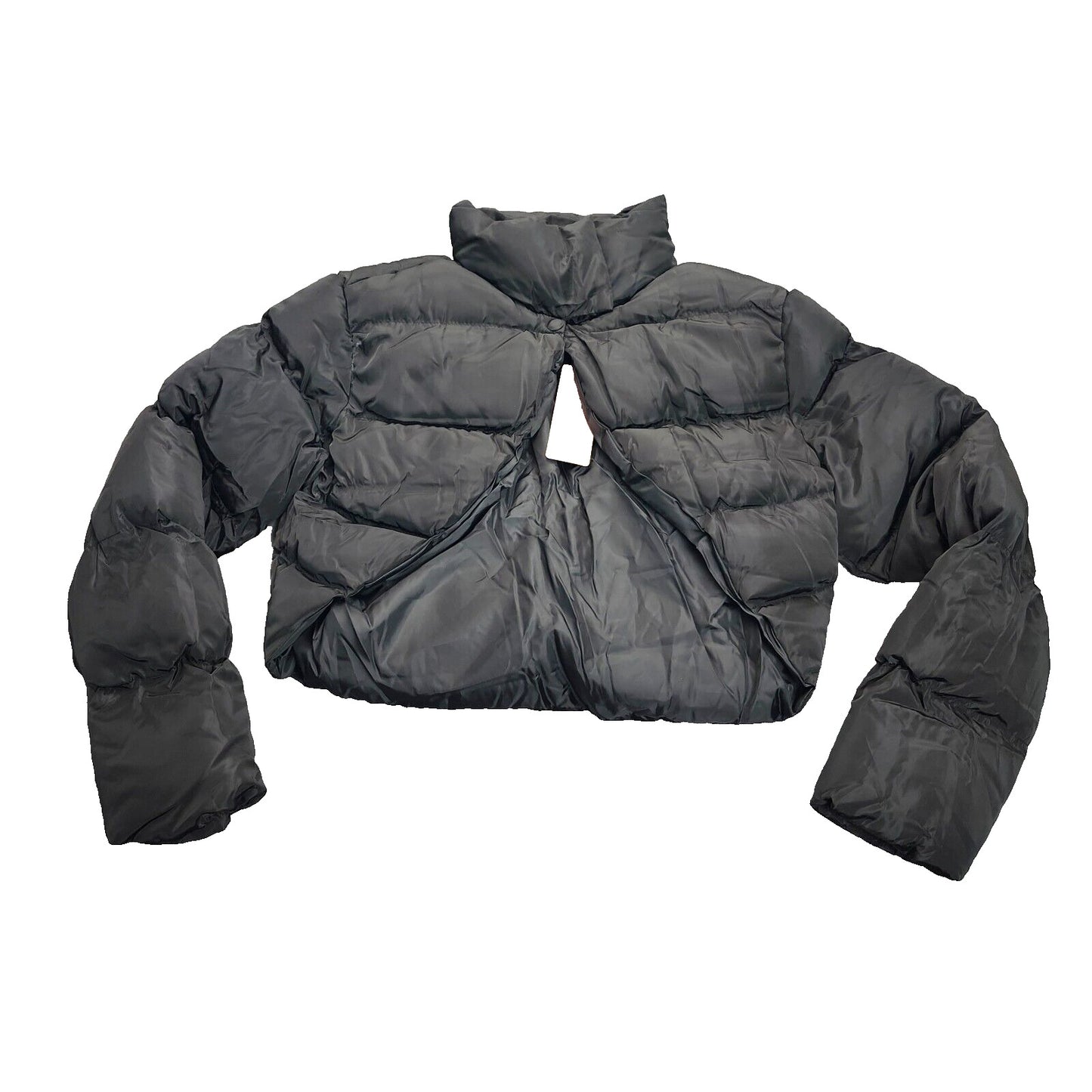 MICAS Womens Stand Collar Cut Out Puffer Jacket Large