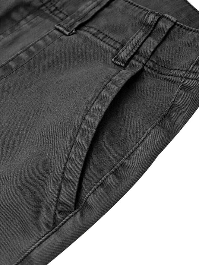 Flamingals Women's Wide Leg Jeans Mid Waist Causal Straight Leg Business Cargo S
