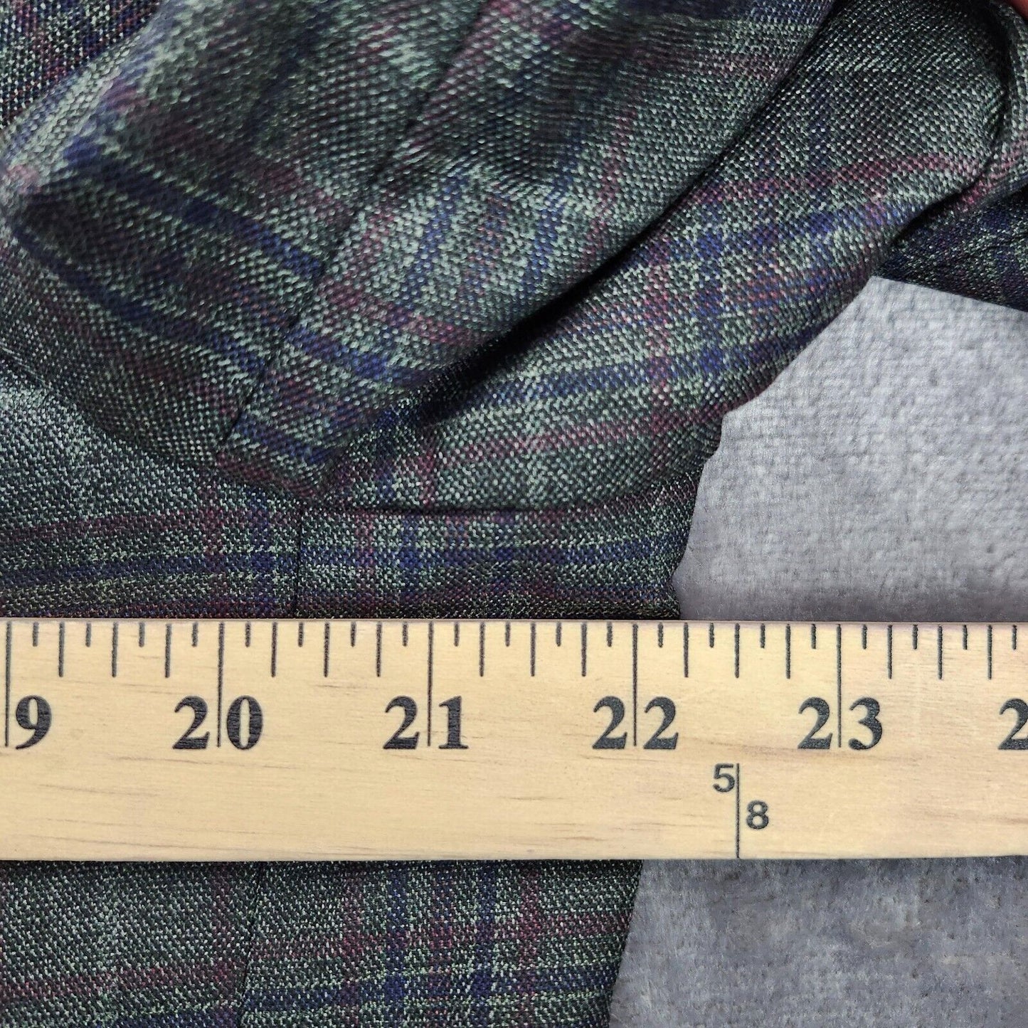 Lauren Ralph Lauren Polyester Green Plaid Suit Jacket Blazer 43R NWT