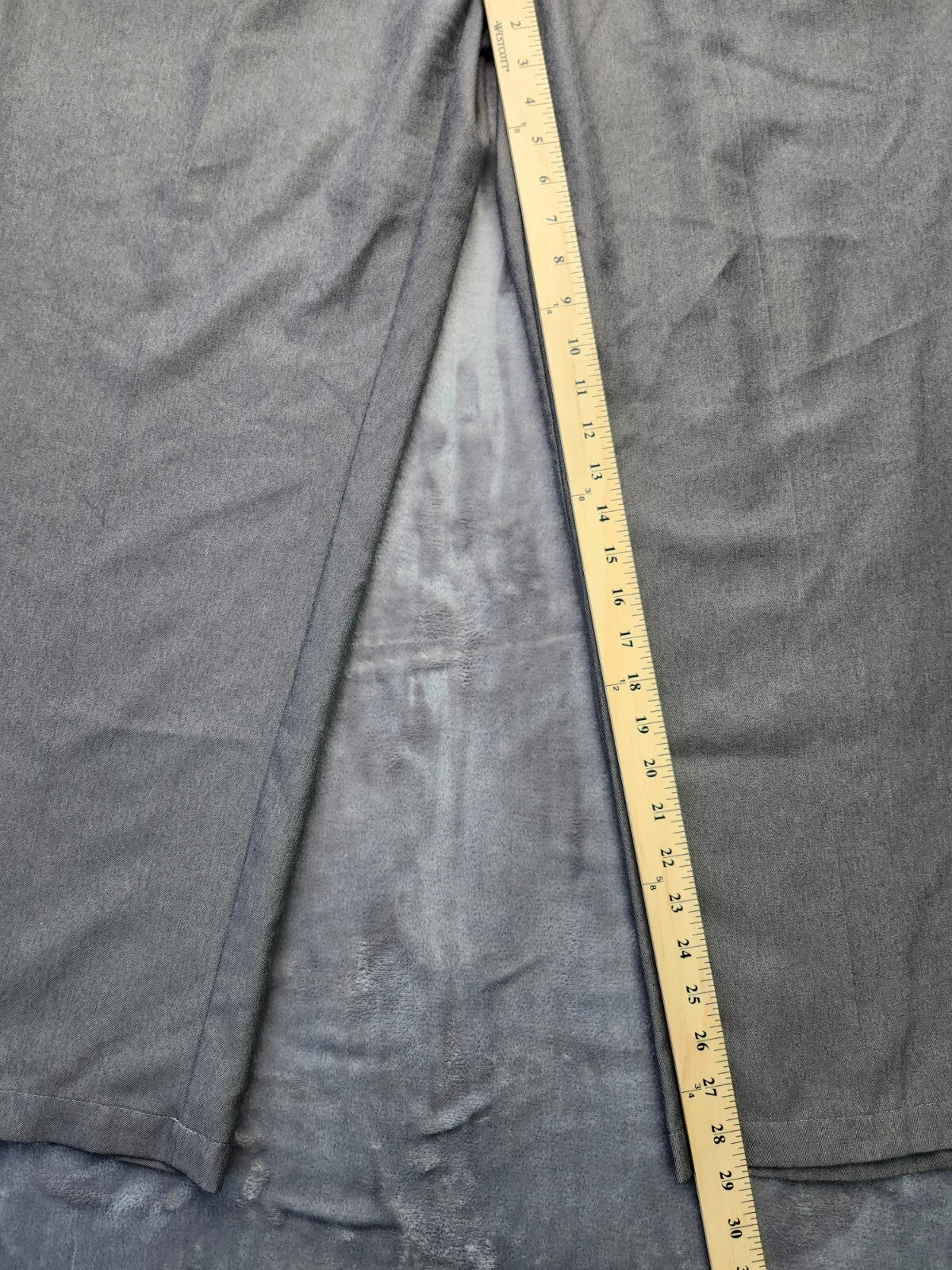Haggar Cool 18 Pro Dress Pants Mens 44x30 Classic Fit Gray Stretch Waistband